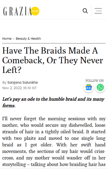 Have The Braids Made A Comeback, Or They Never Left?: Grazia