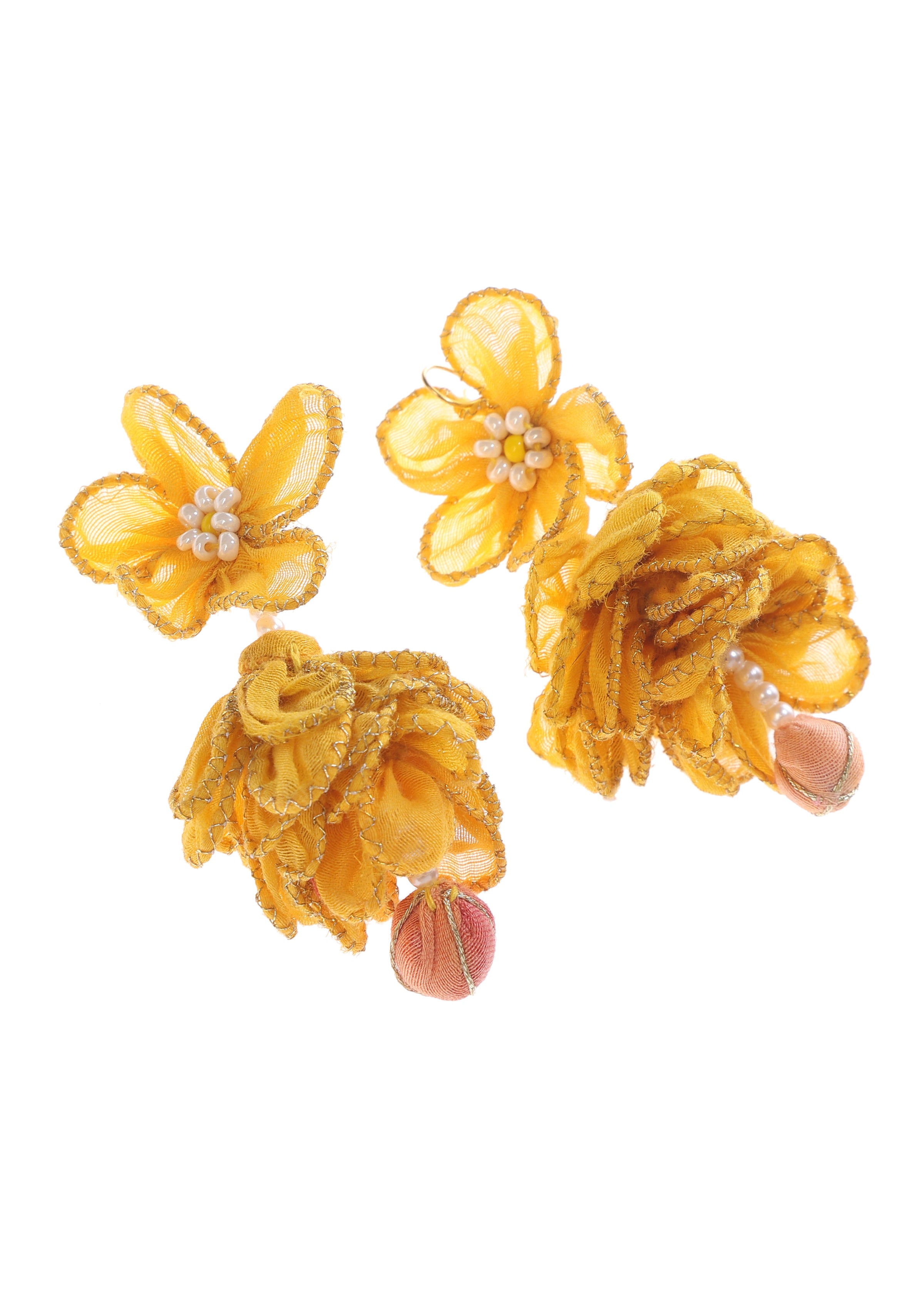 Zahrah Yellow Floral Earrings