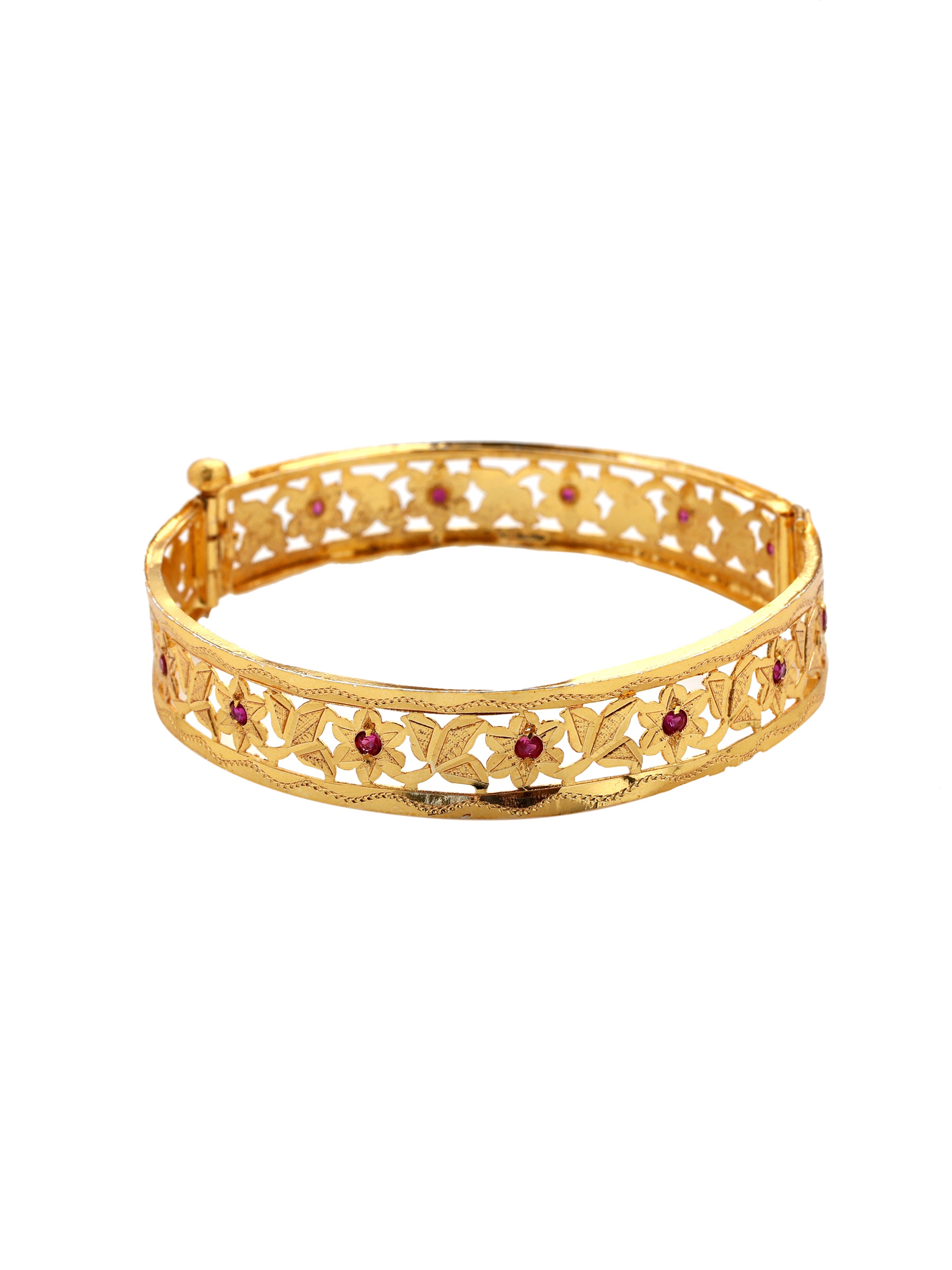 Alka Gold Tone Silver Bangle