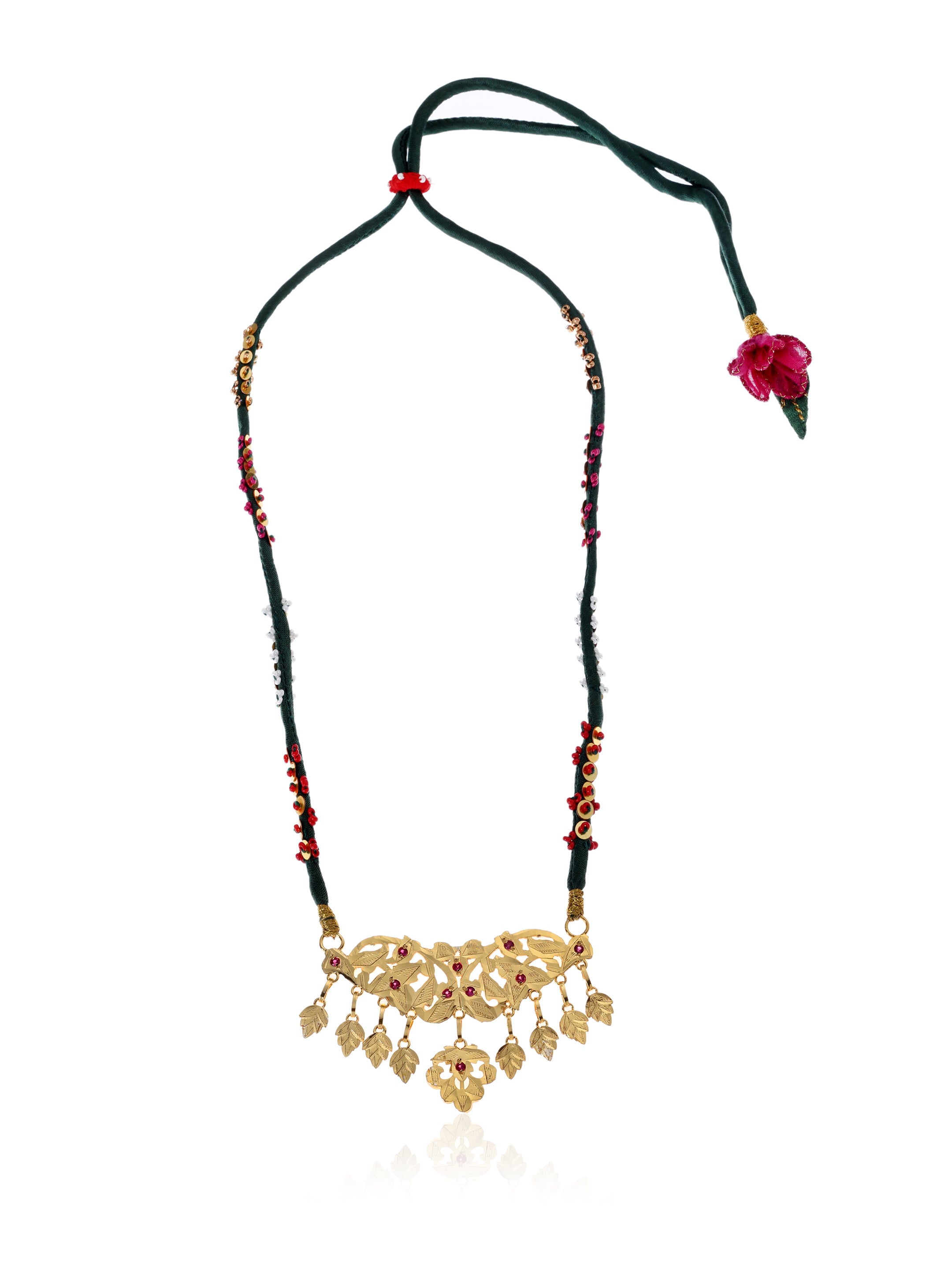 Afra Gold Tone Silver Necklace