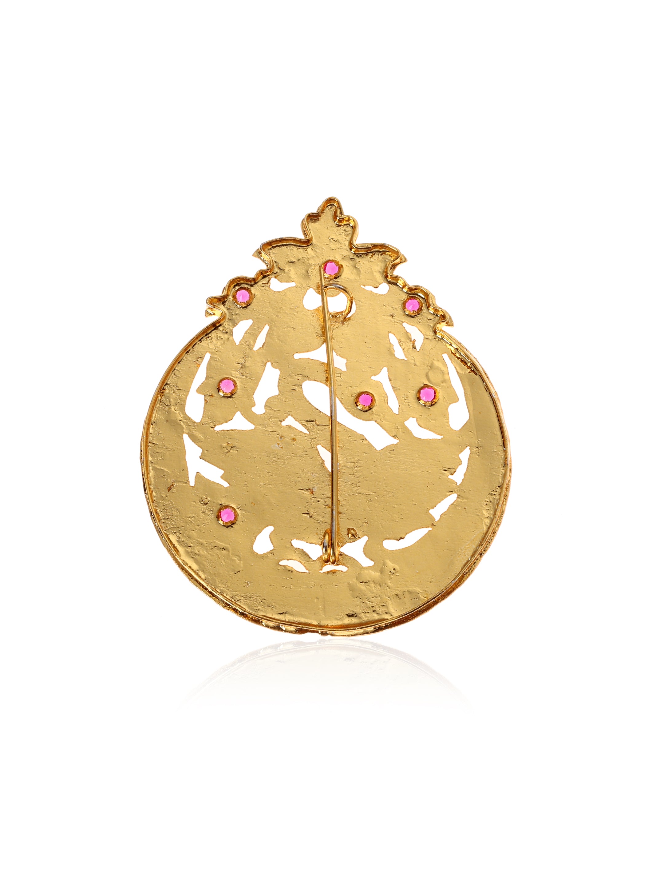 Anika Gold Tone Silver Brooch