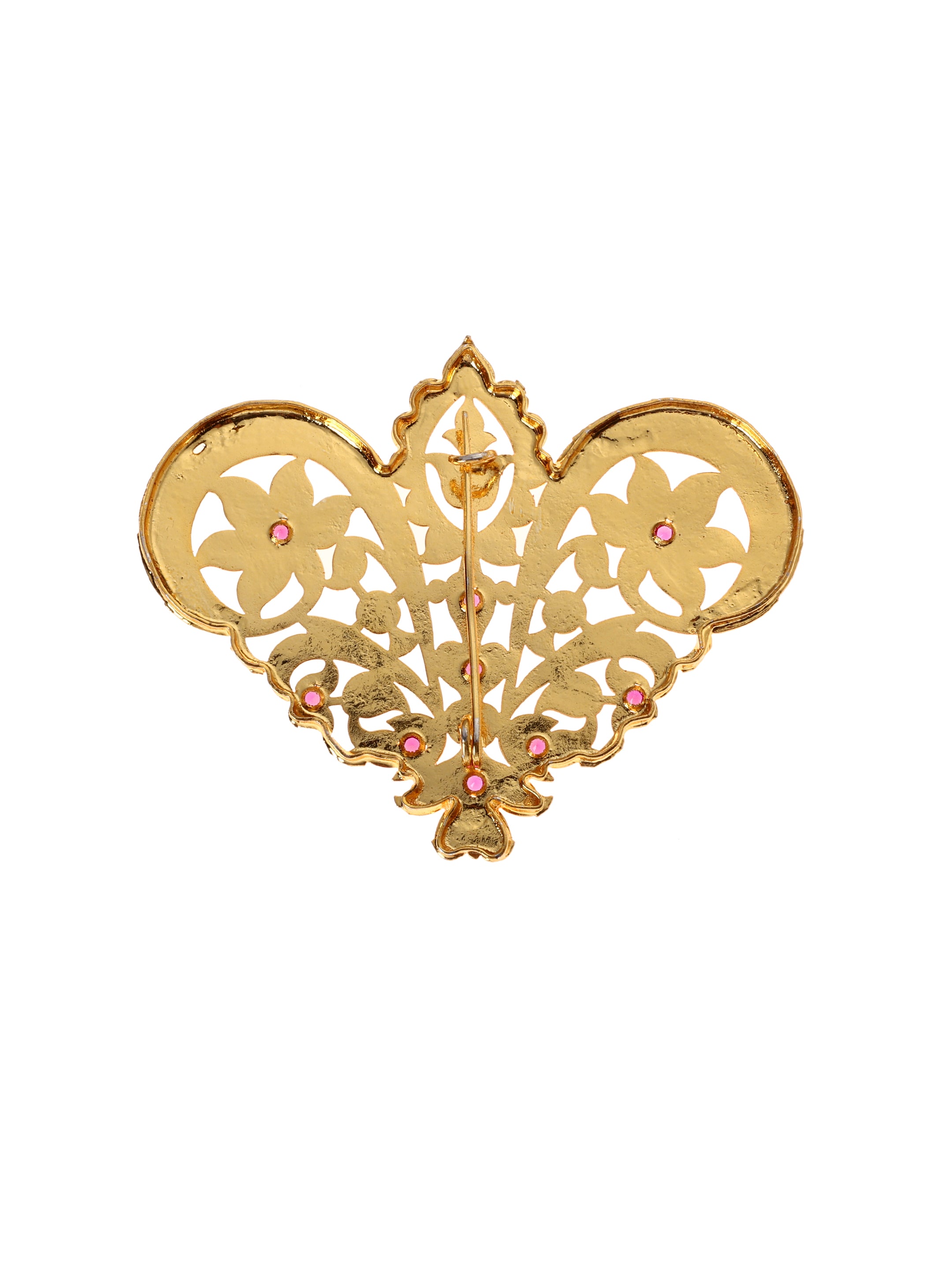 Asma Gold Tone Silver Brooch