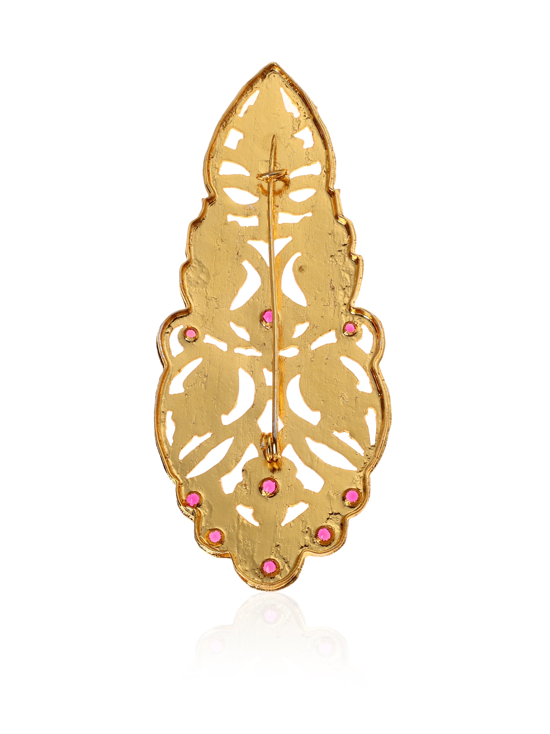 Nhazia Gold Tone Silver Brooch