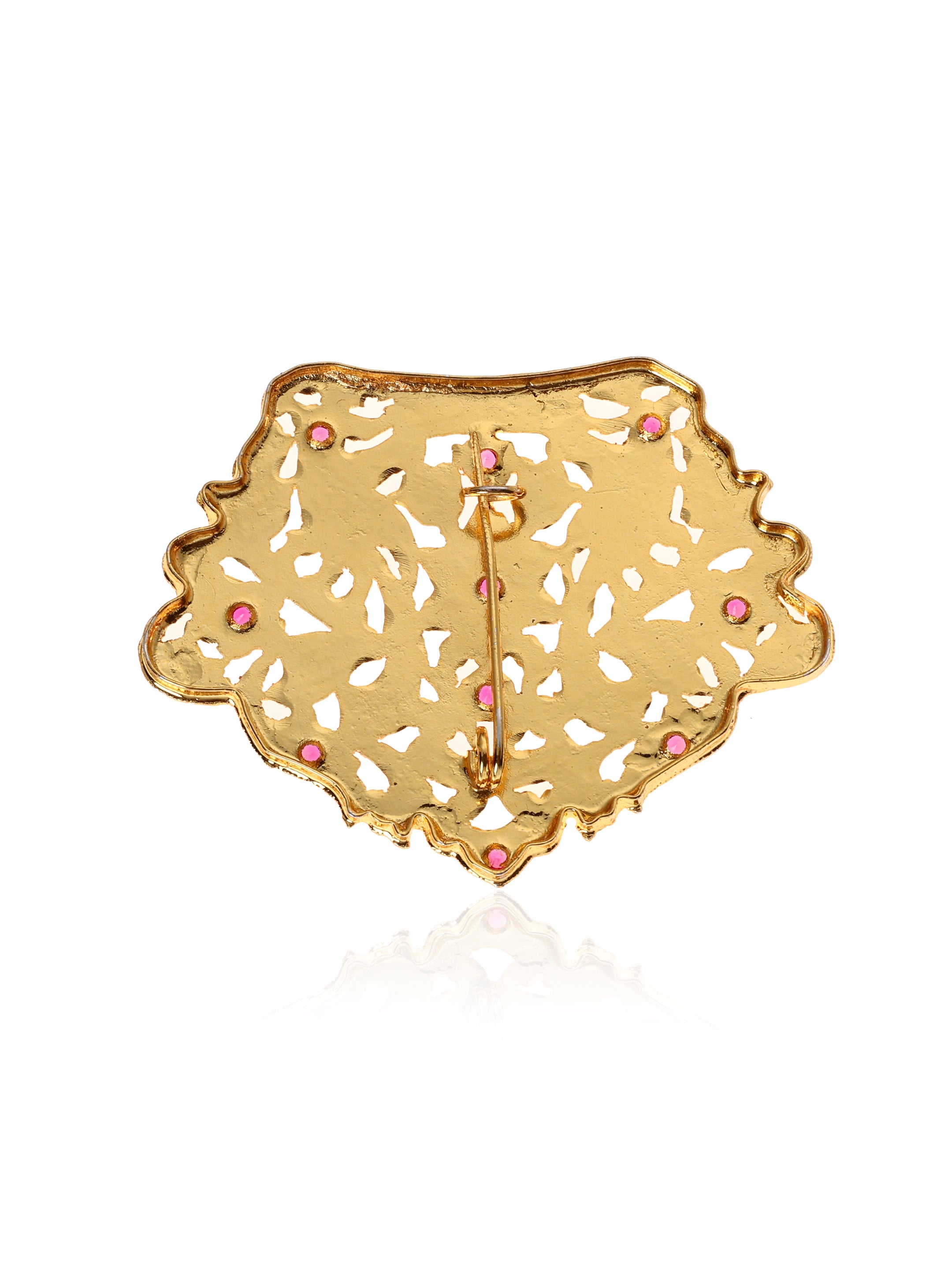 Zainab Gold Tone Silver Brooch