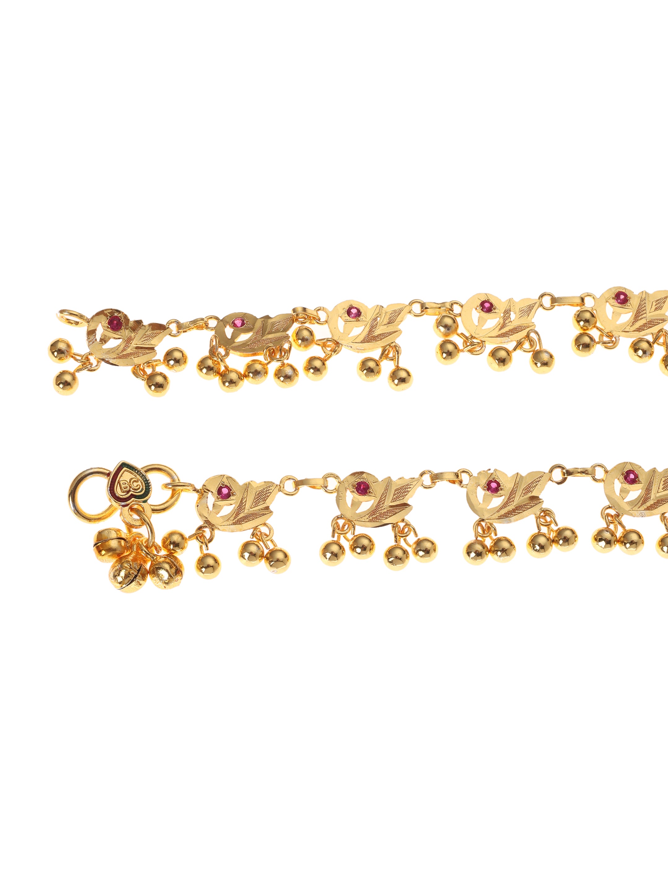 Samira Gold Tone Silver Anklets