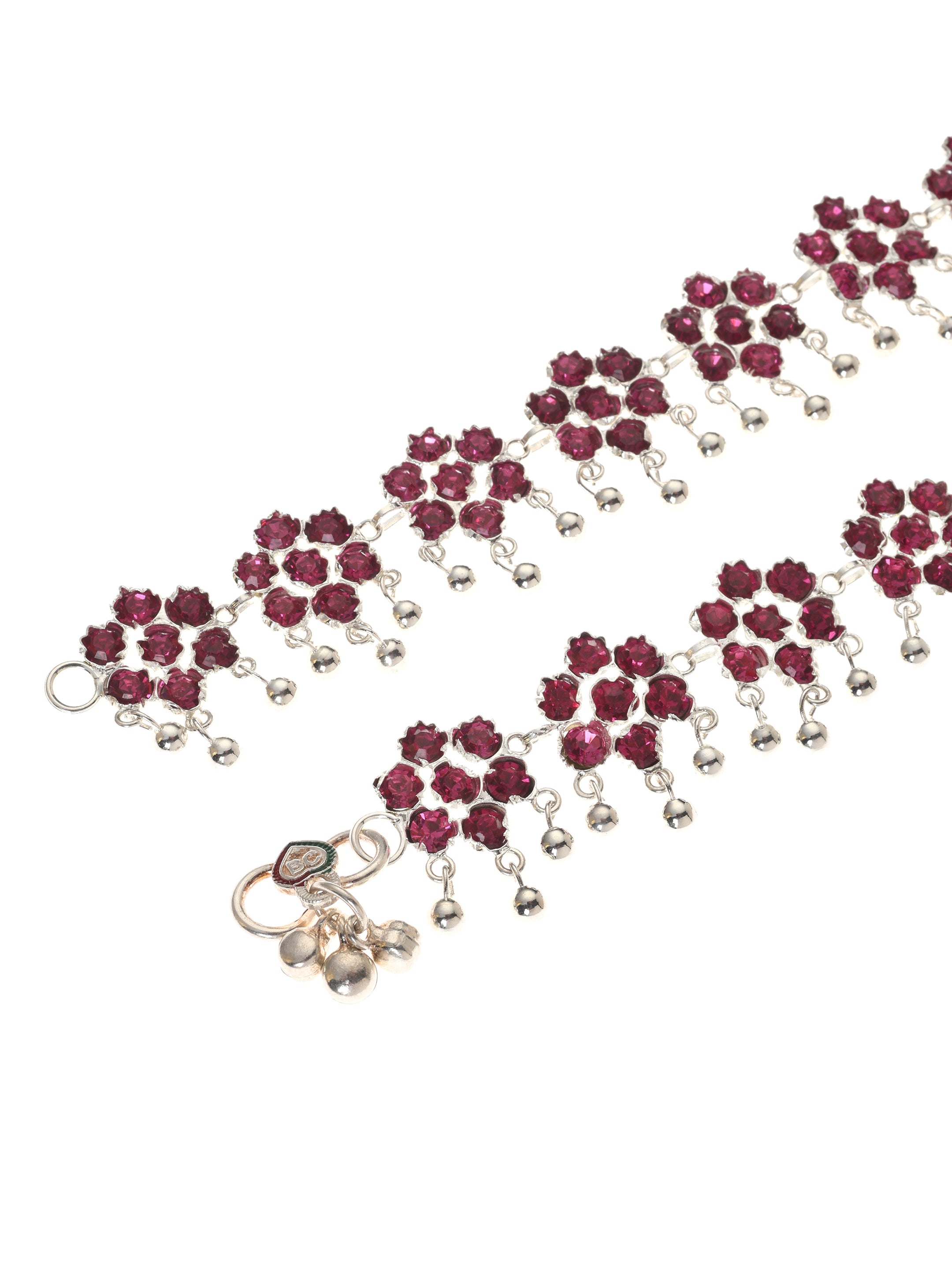 Gulnaaz Handmade Silver Anklets