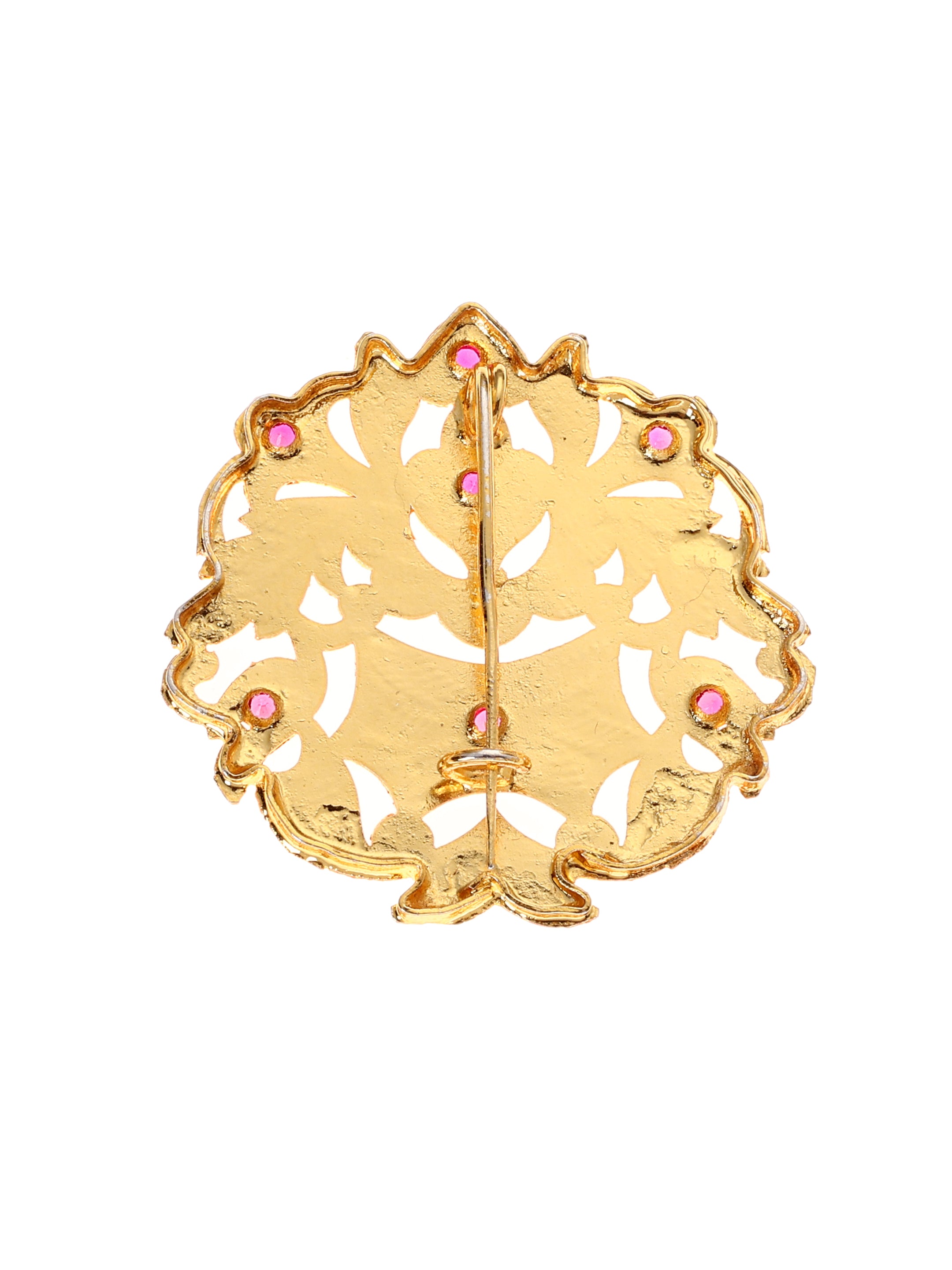 Afsana Gold Tone Silver Brooch