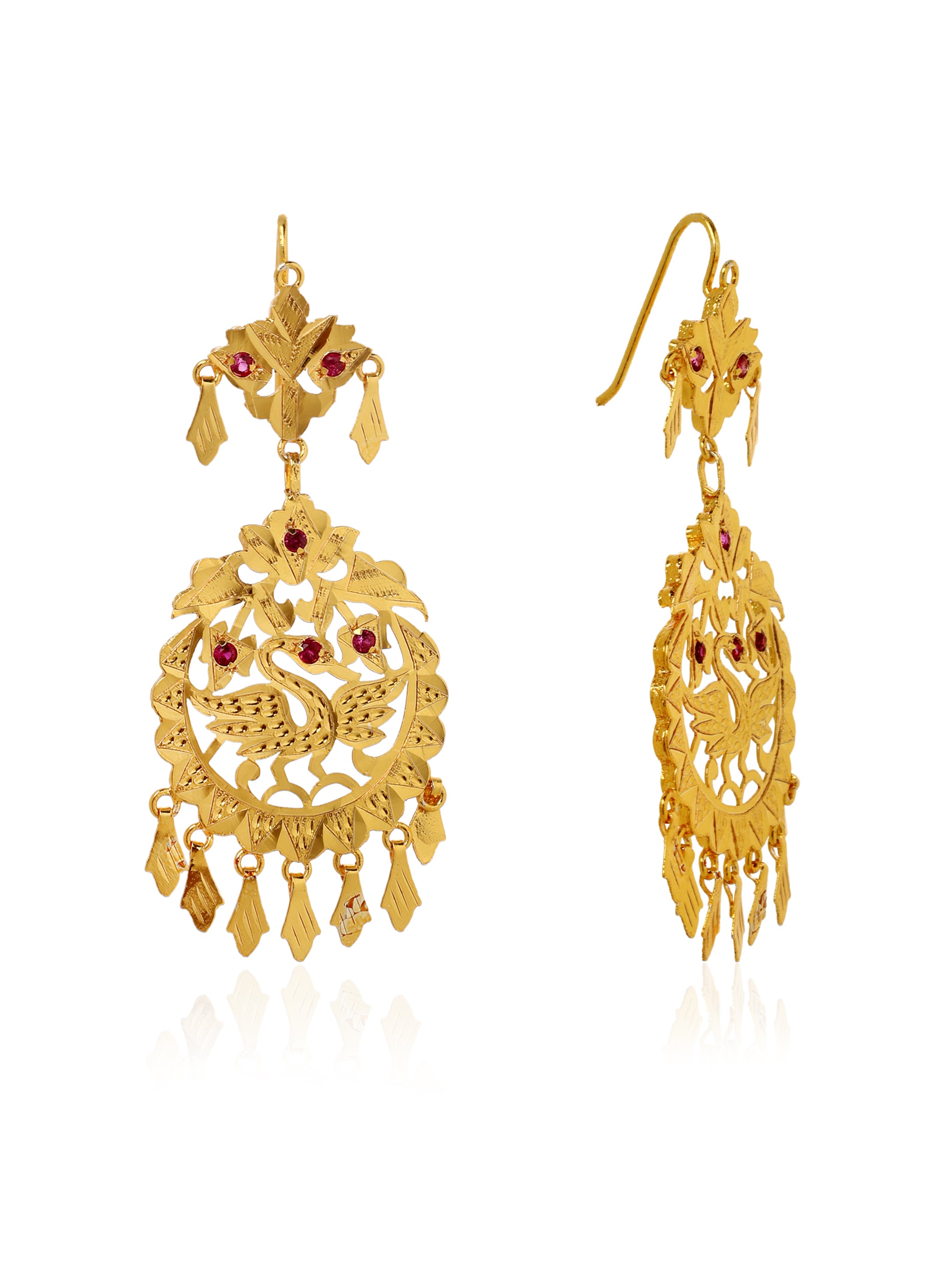 Liyana Gold Tone Silver Earrings
