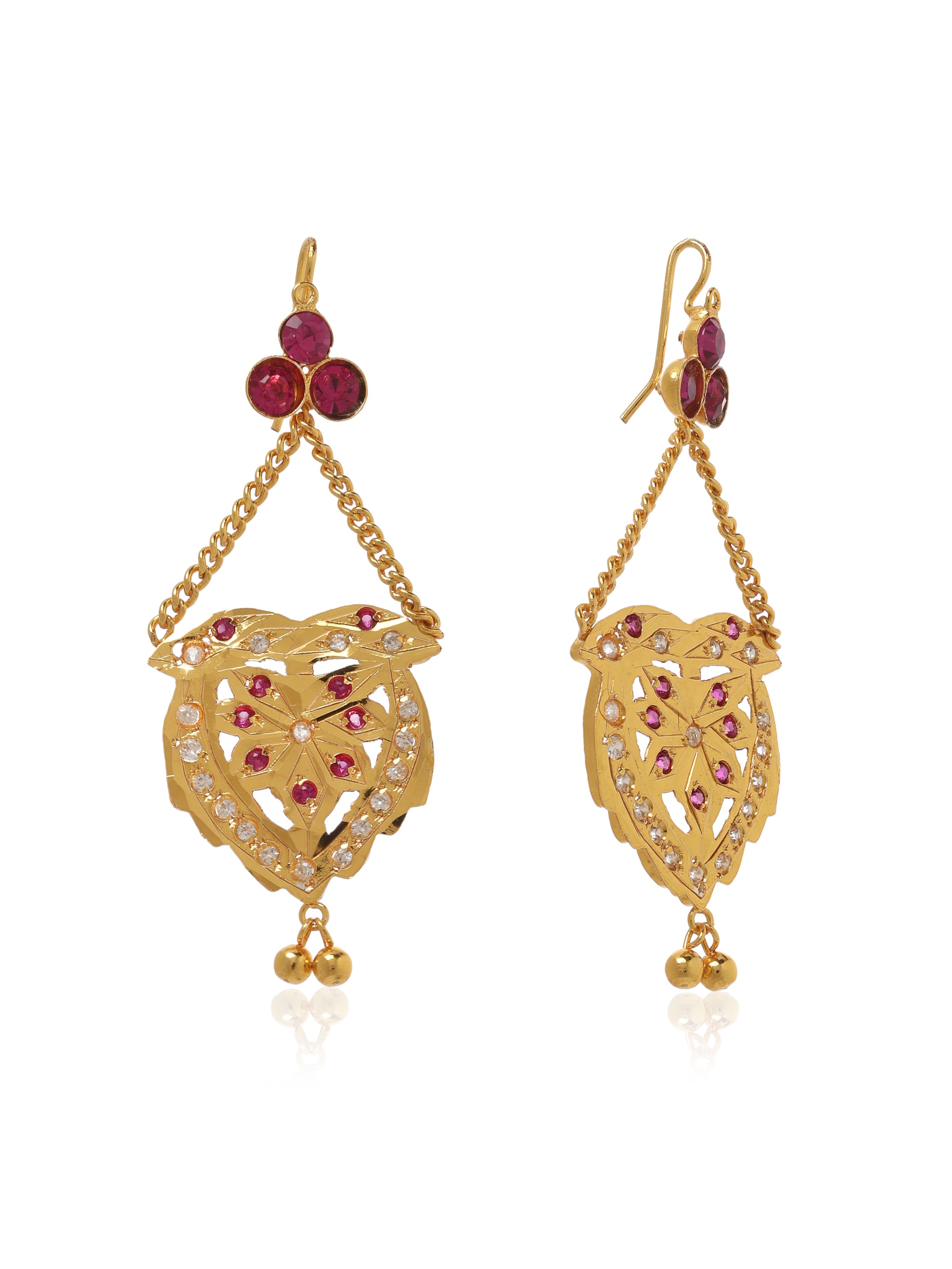 Nabila Gold Tone Silver Earrings