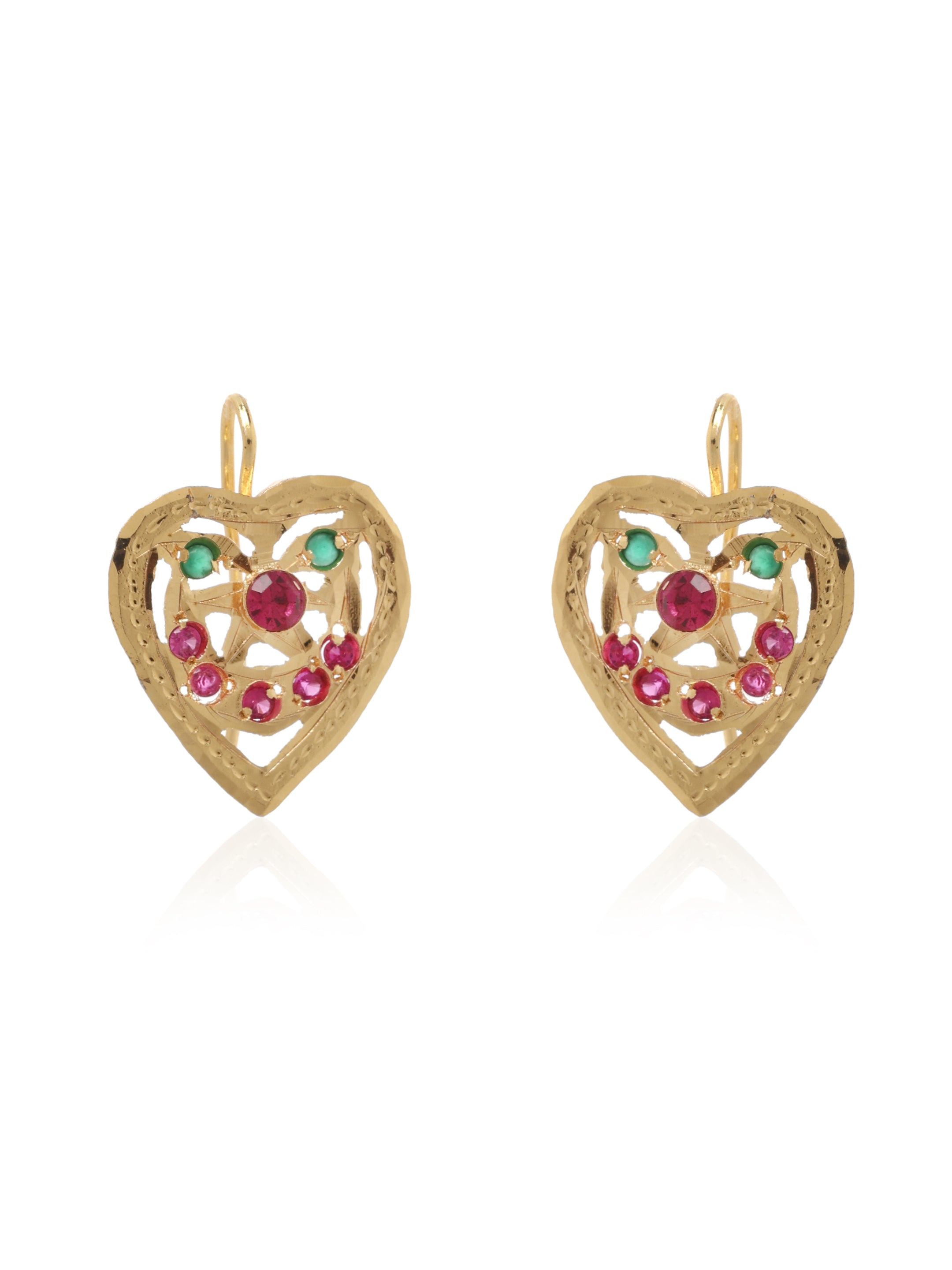 Dilruba Gold Tone Silver Earrings