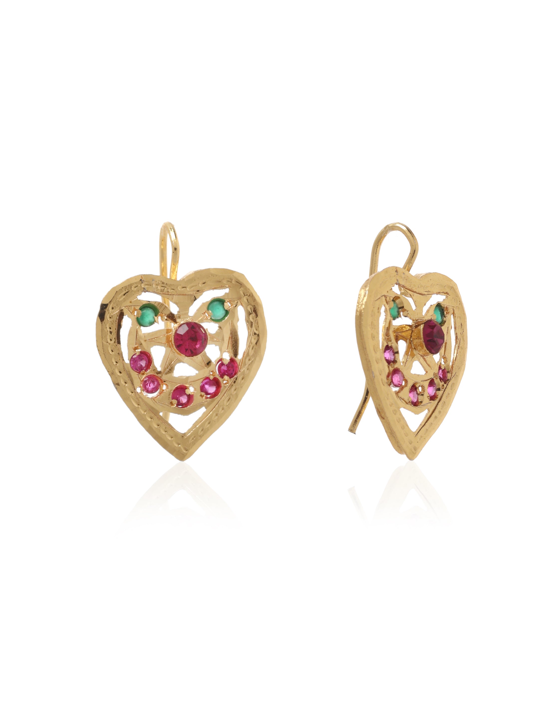Dilruba Gold Tone Silver Earrings