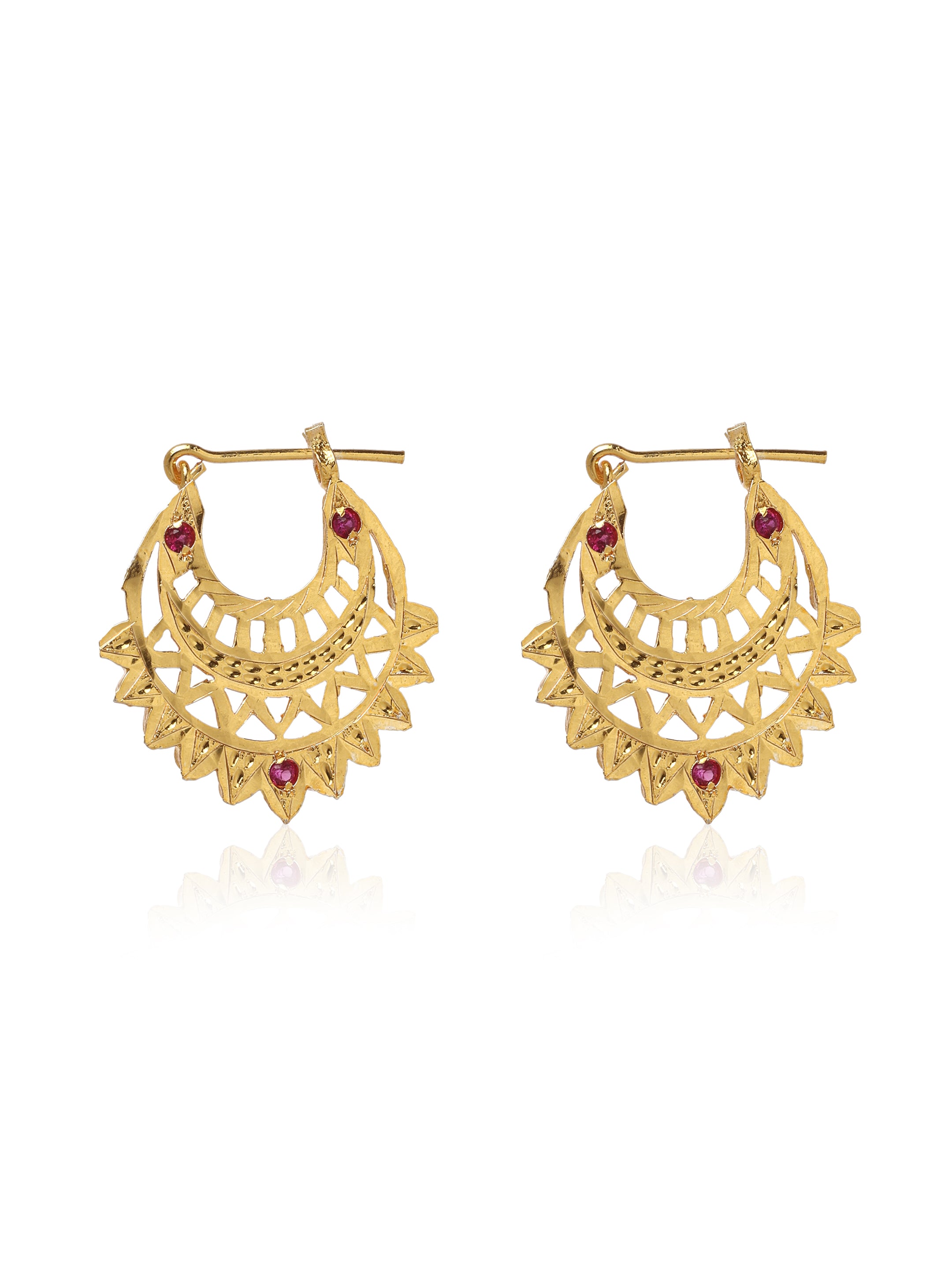 Noorichand Gold Tone Silver Earrings