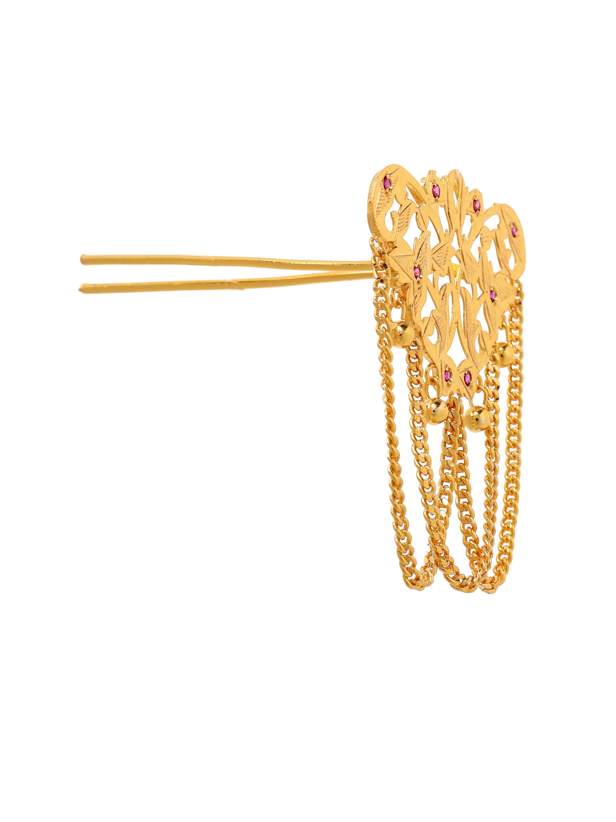 Rashmi Gold Tone Silver Hairpin