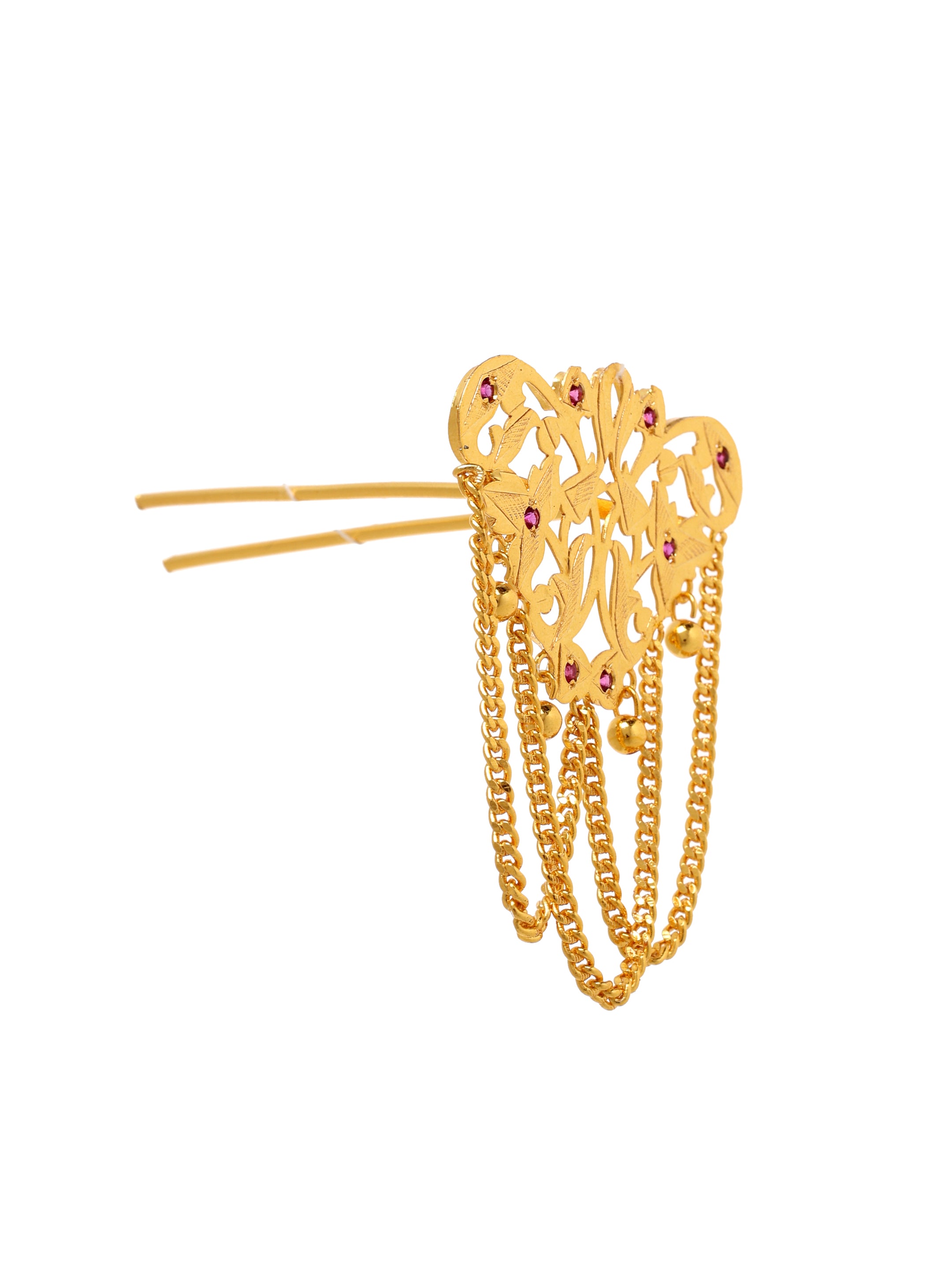 Rashmi Gold Tone Silver Hairpin
