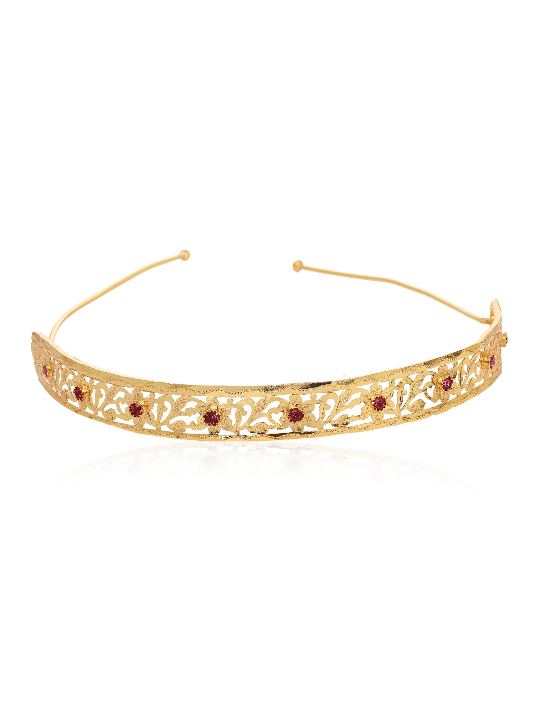 Mahi Gold Tone Silver Hairband