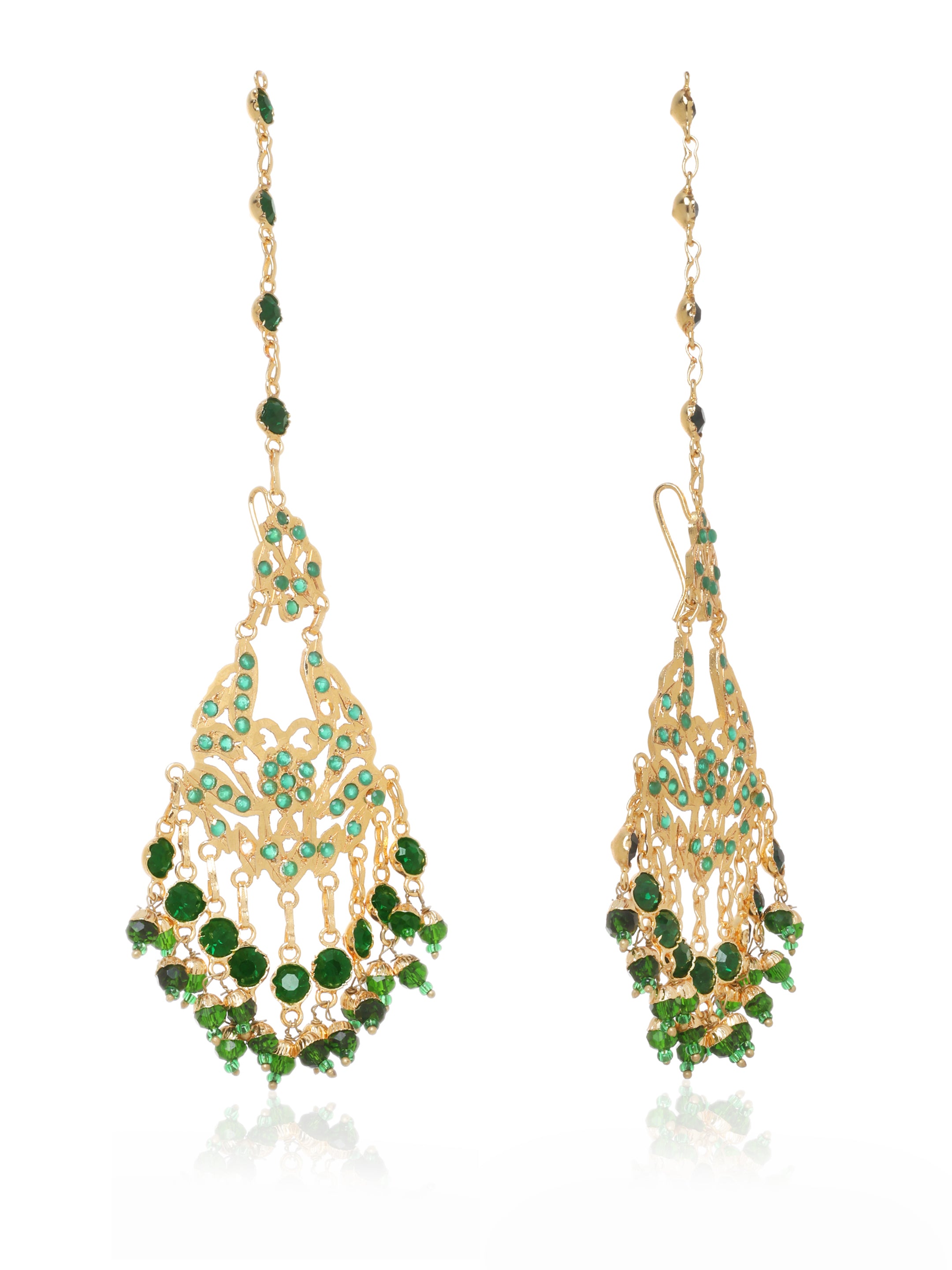 Yashomati Gold Tone Silver Earrings