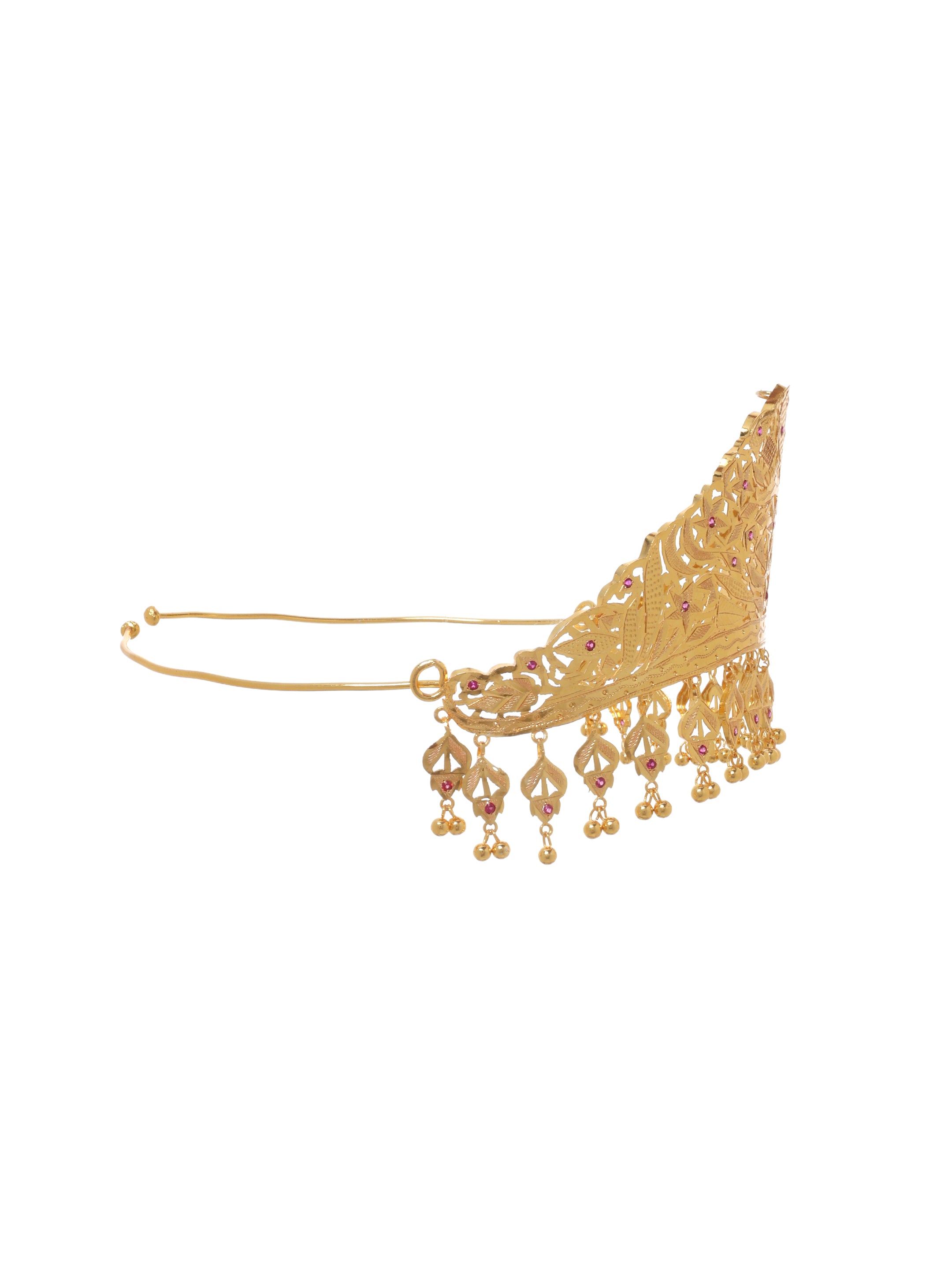 Halima Gold Tone Silver Mukut