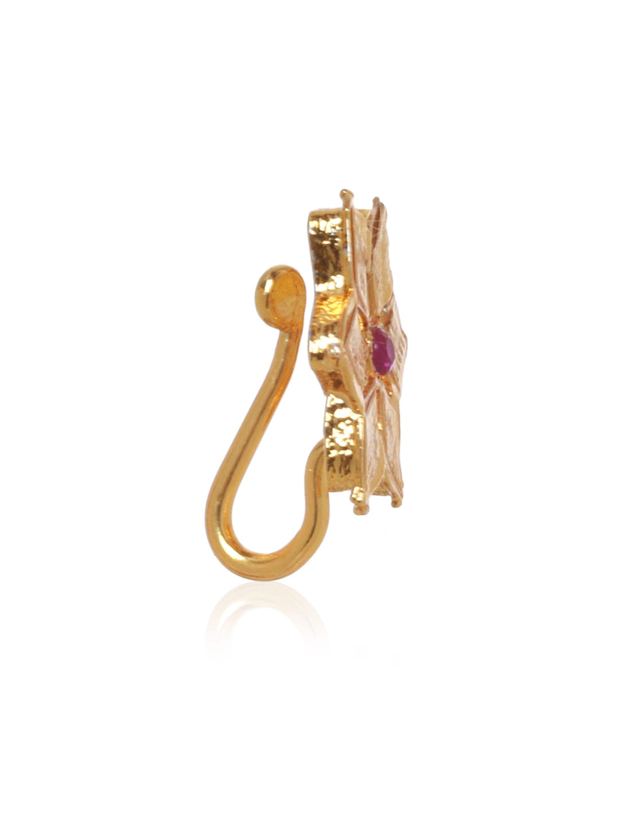 Tithi Gold Tone Silver Nosepin