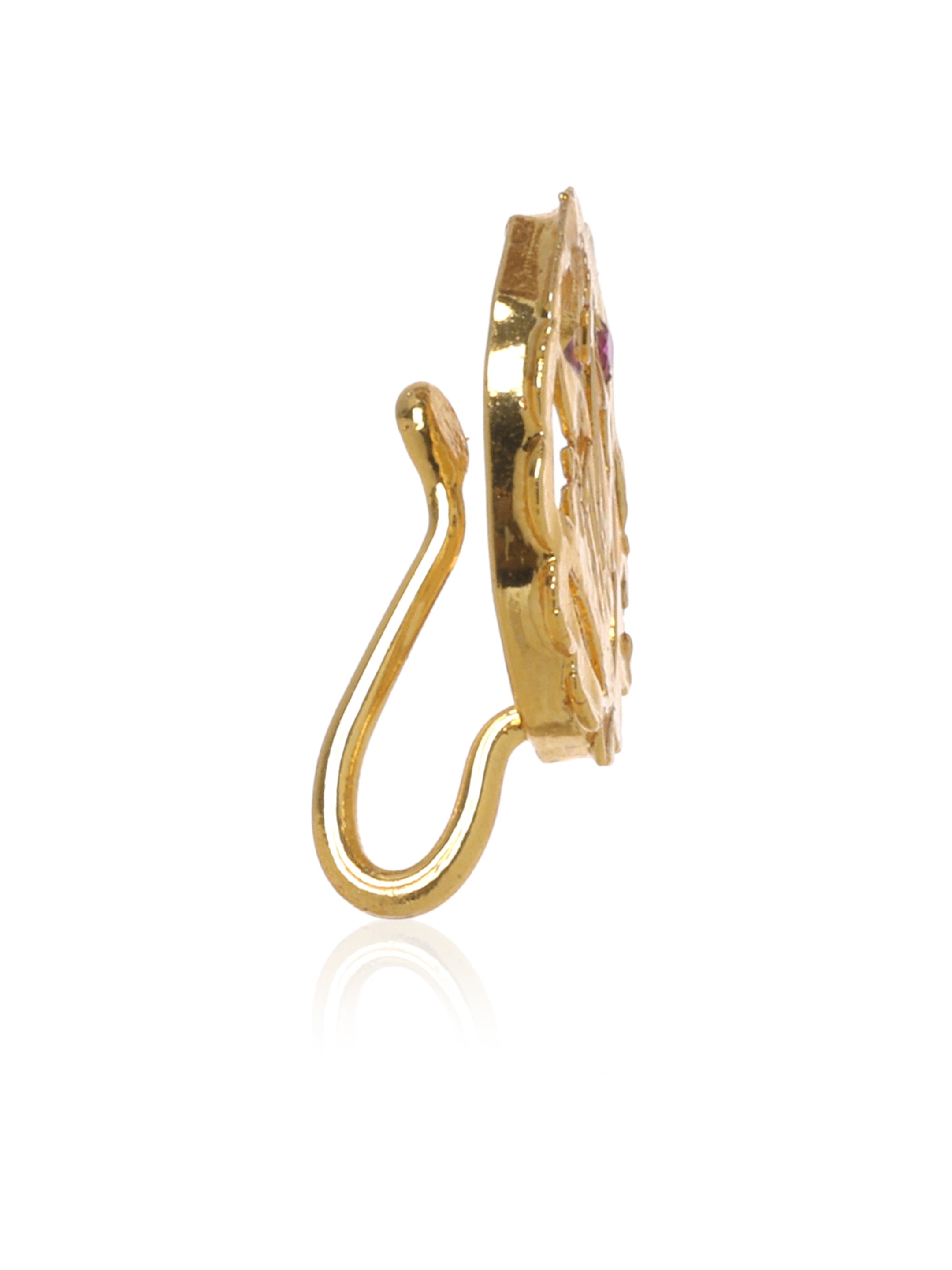 Hemani Gold Tone Silver Nosepin