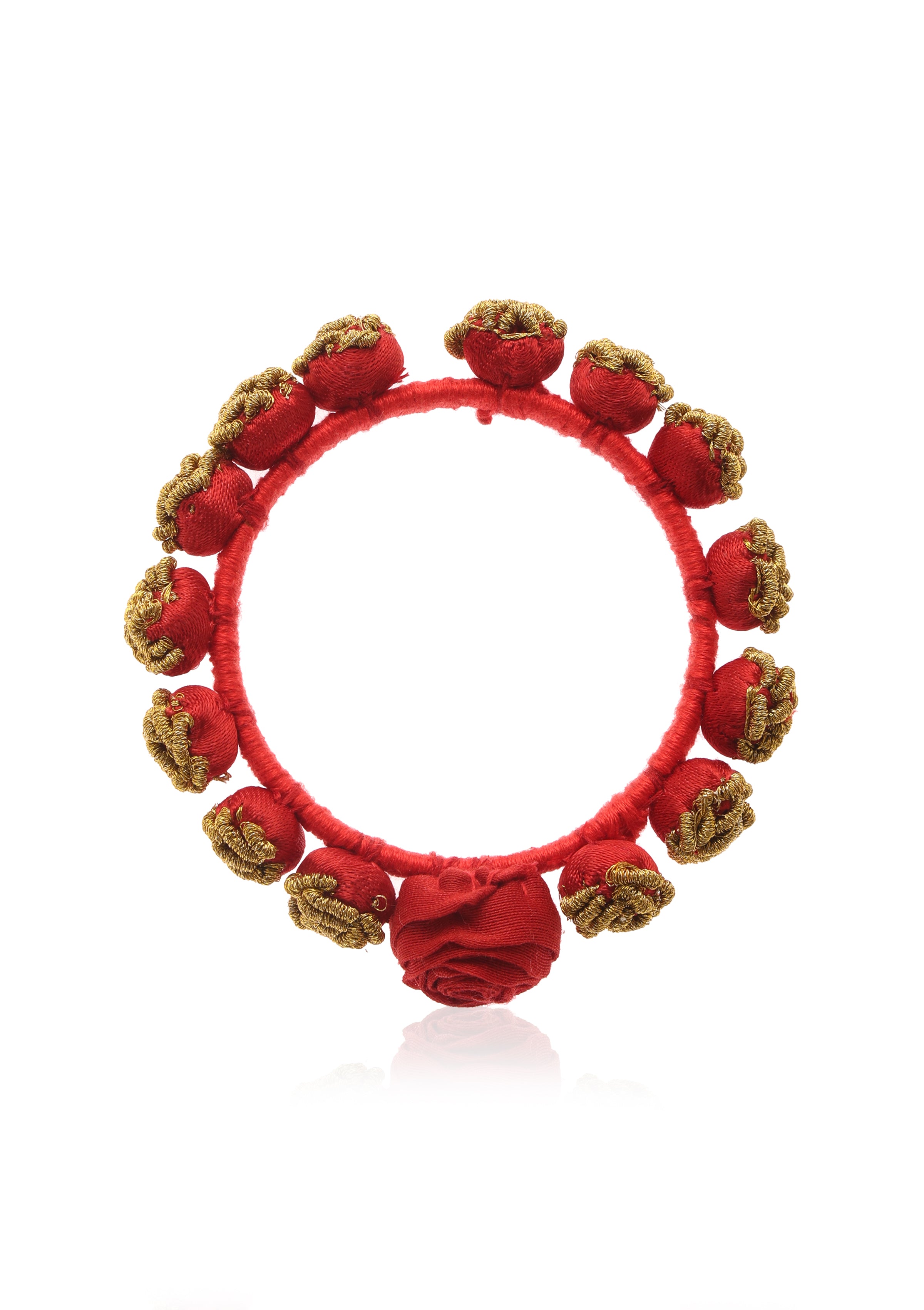 Rouge Floral Bangle Size 2.4 Inches