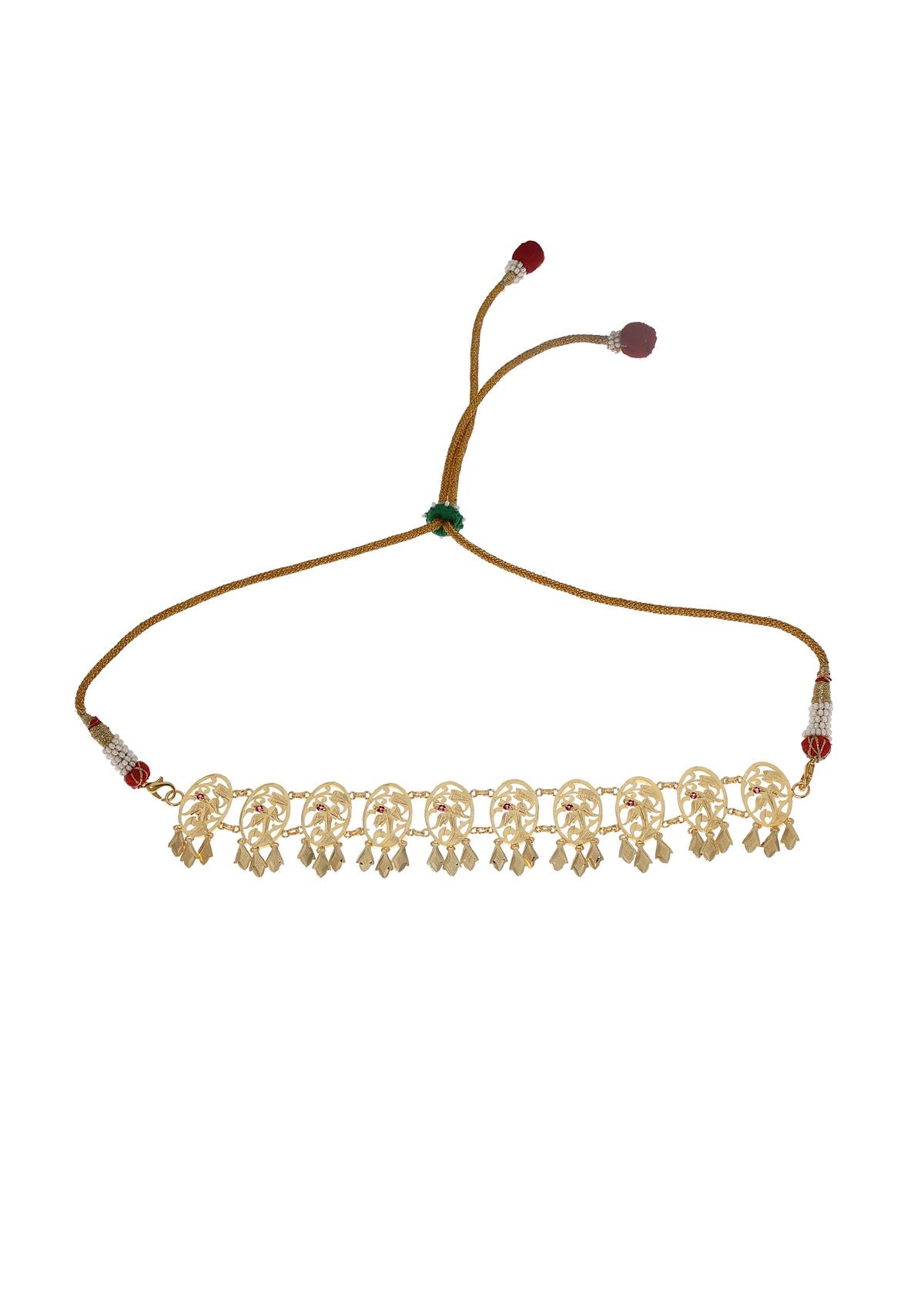 Dilreet Gold Tone Silver Choker