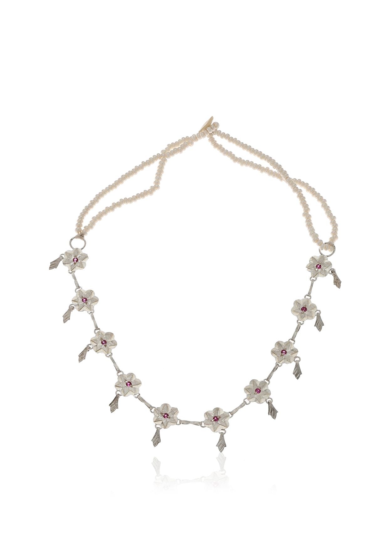 Gulab Silver Necklace