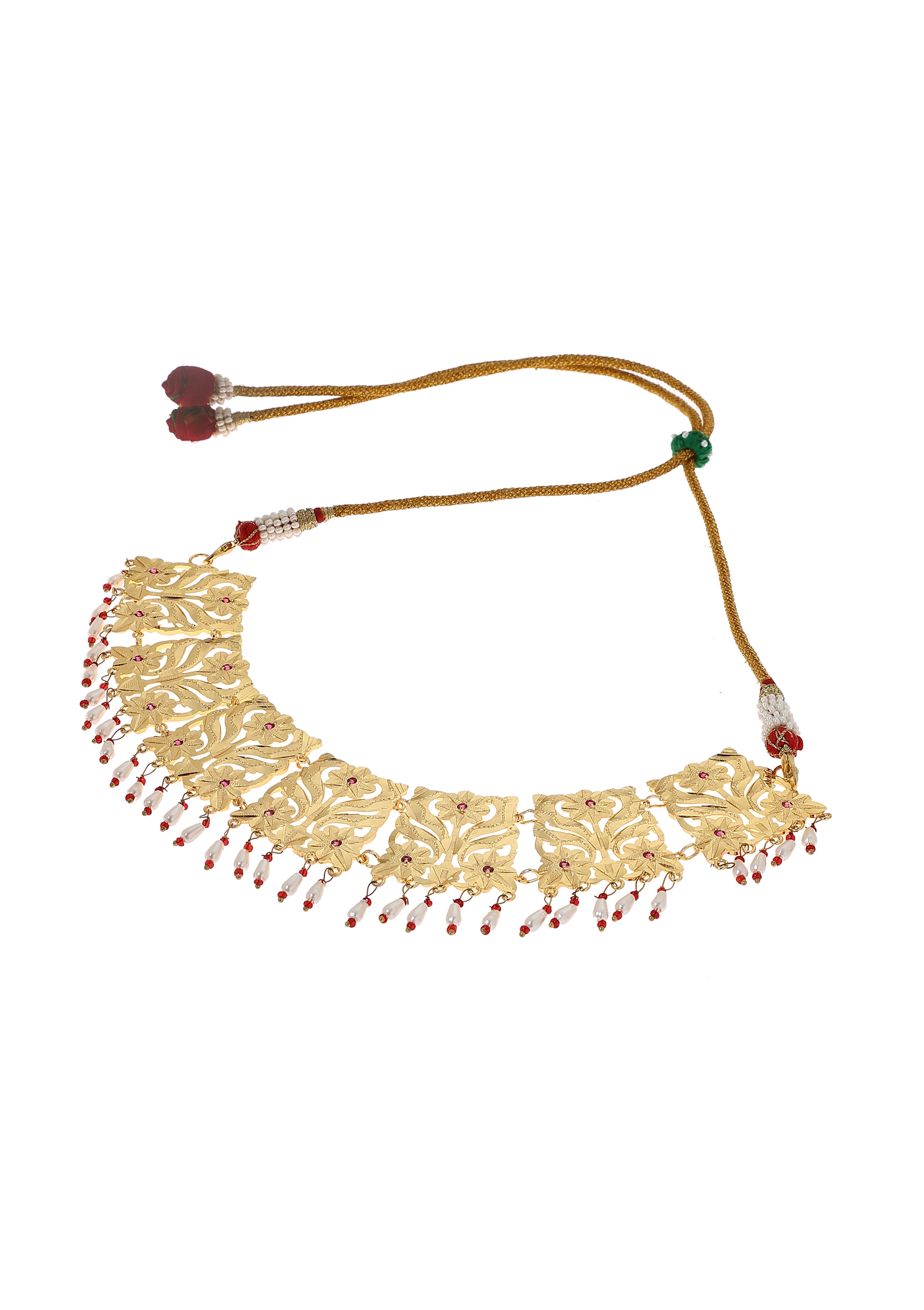 Nadira Gold Tone Necklace & Earrings Set