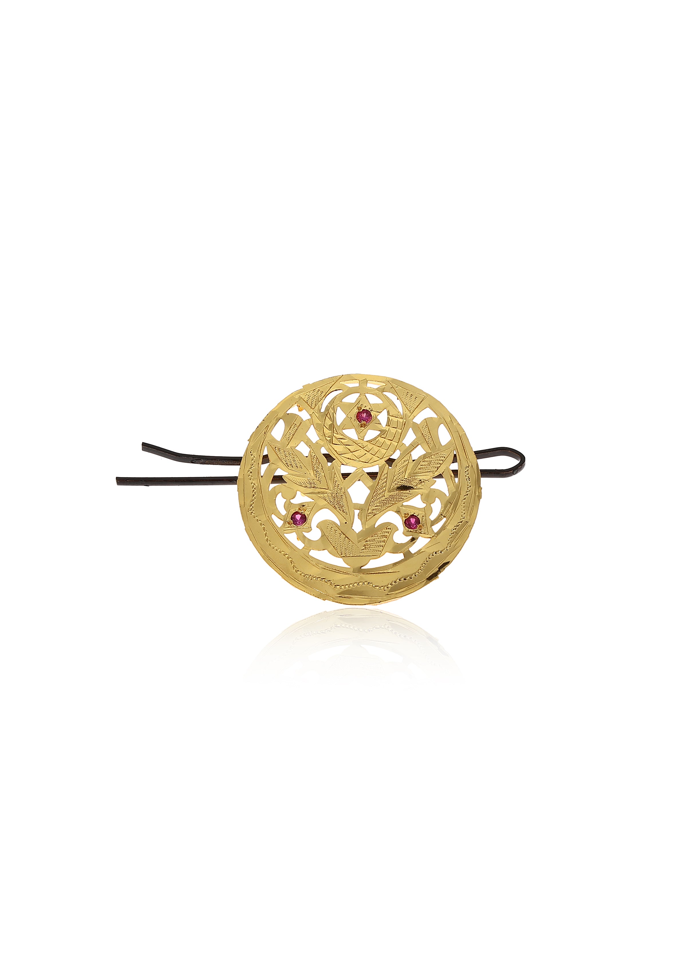 Amrapali Handmade Gold Tone Silver Hairpin