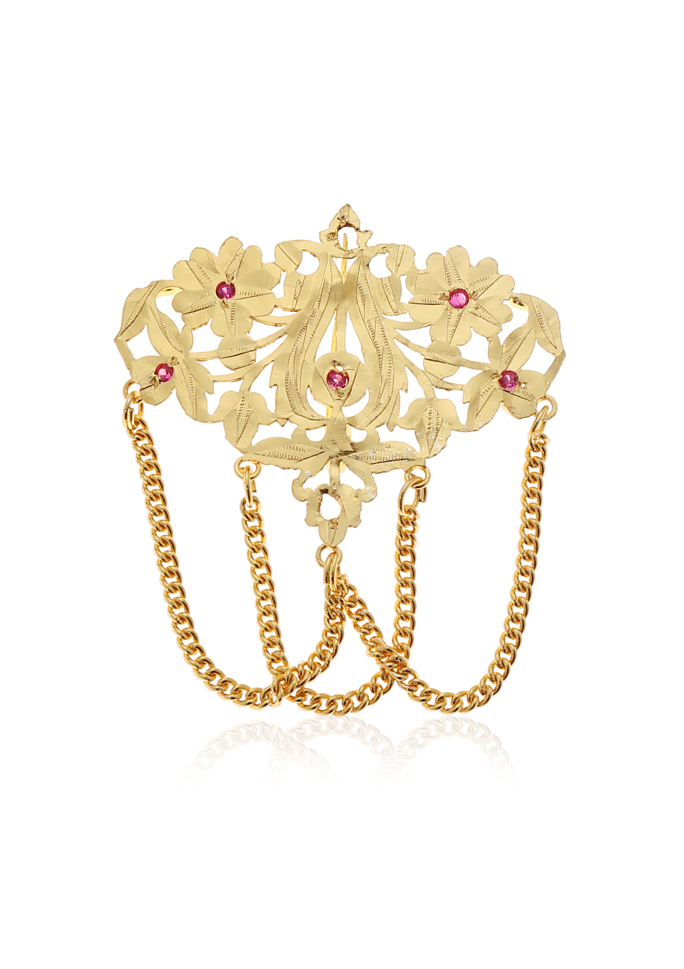 Guljan Gold Tone Silver Brooch