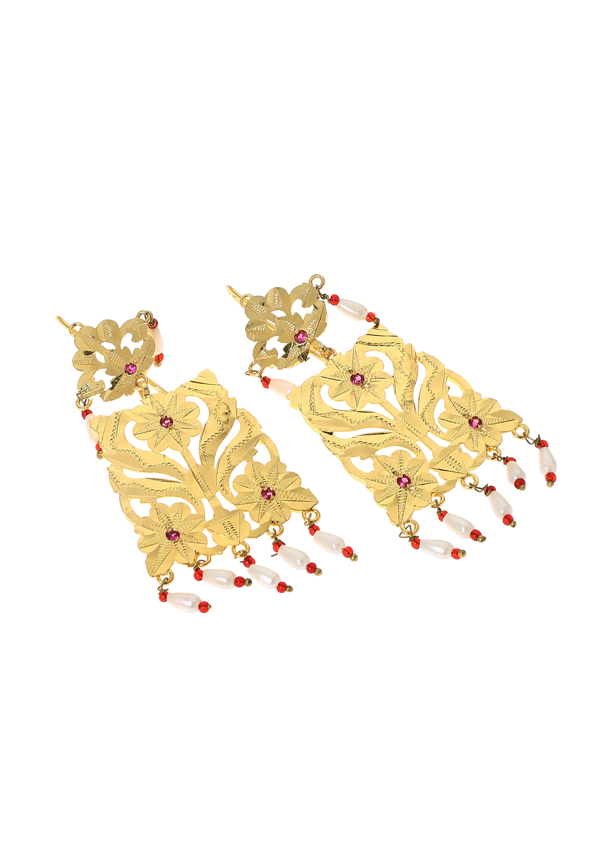 Nadira Gold Tone Necklace & Earrings Set
