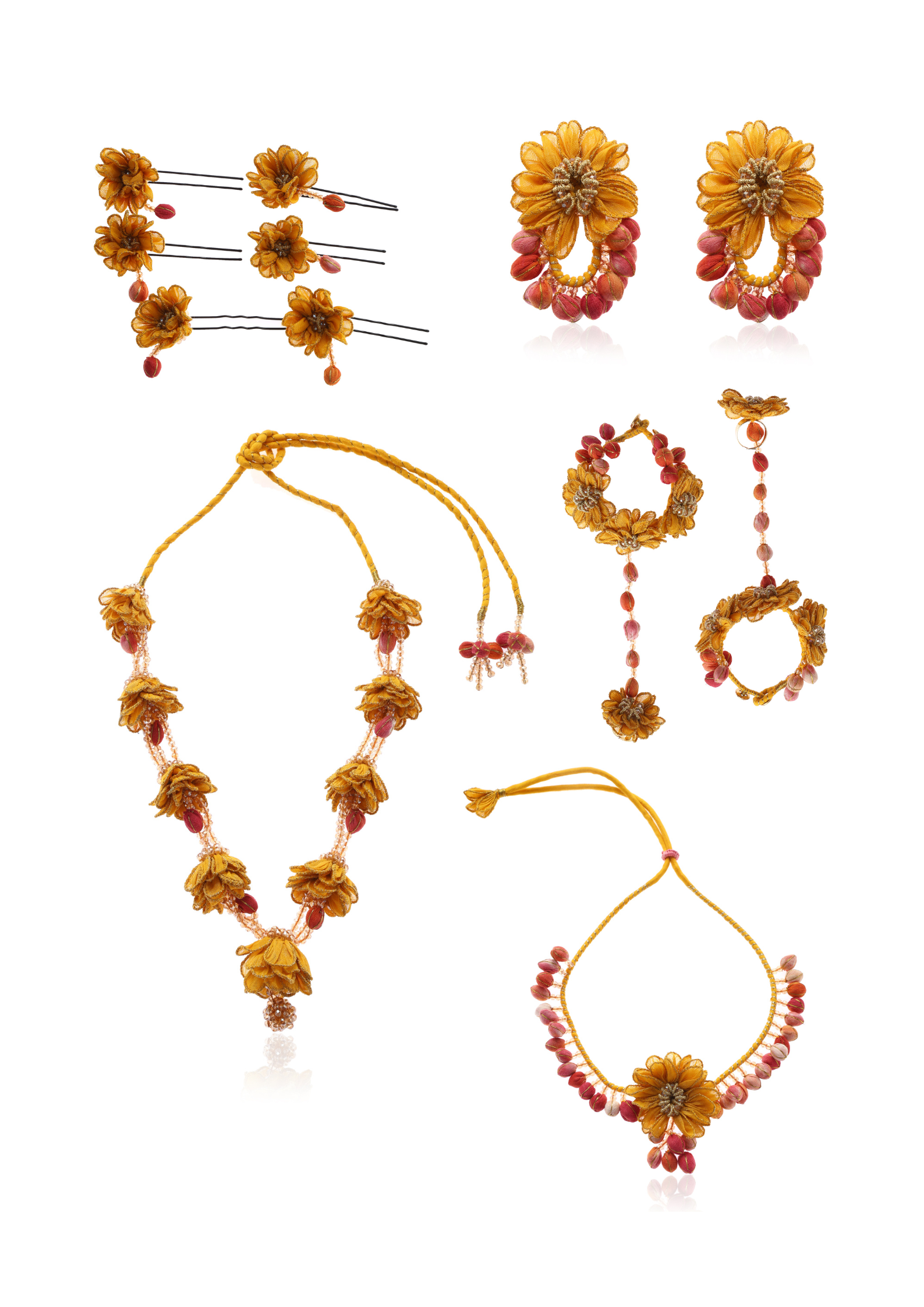 Amaltas Floral Jewellery Set