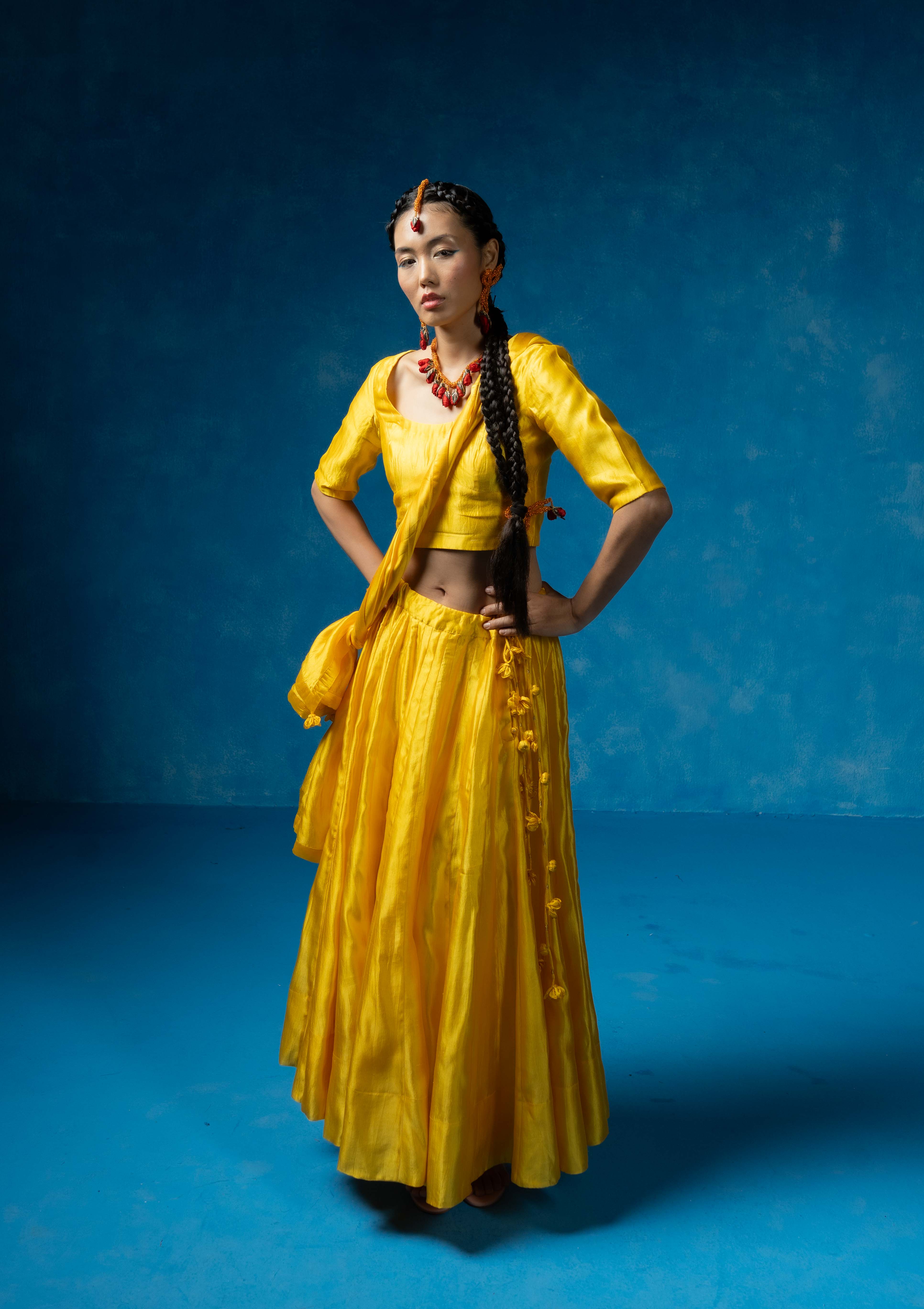 Palash Blouse,Skirt & Dupatta Set