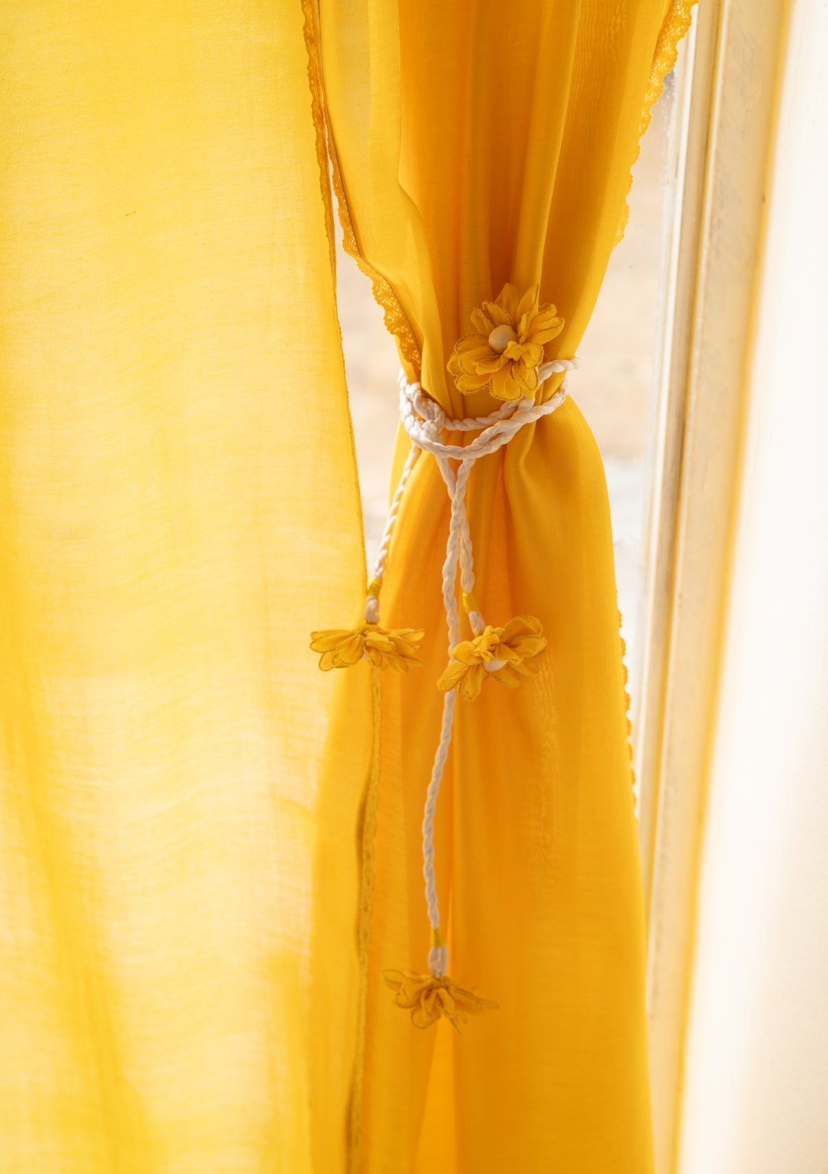 Afternoon Sheer Chanderi Curtains- Set of 2