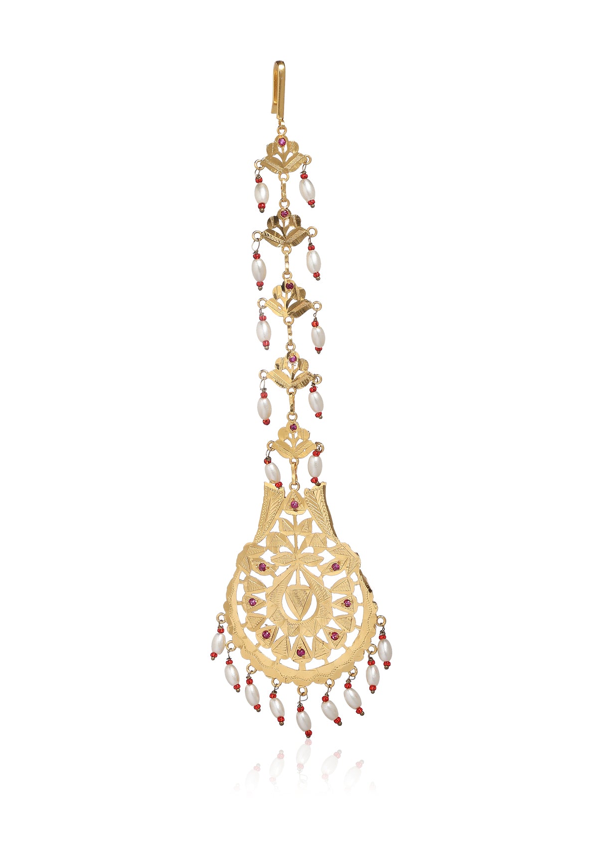 Amena Gold Tone Silver Mangtikka