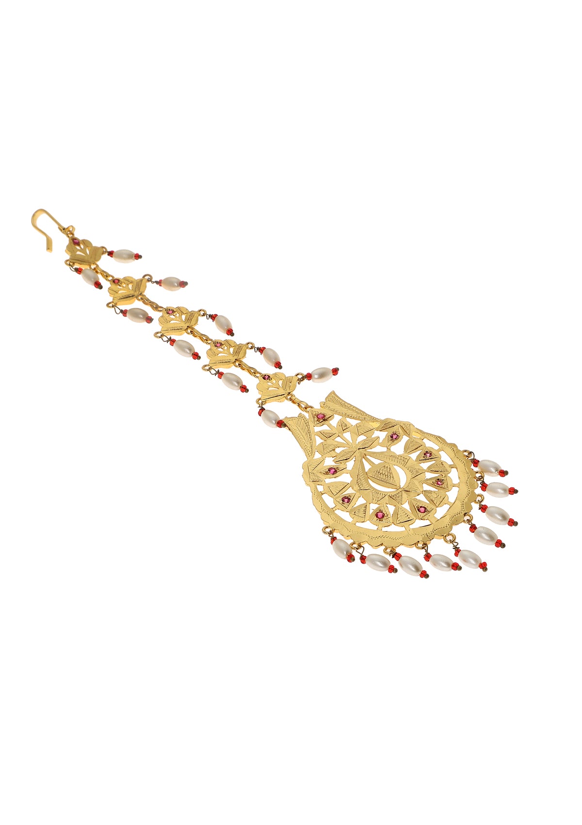 Amena Gold Tone Silver Mangtikka