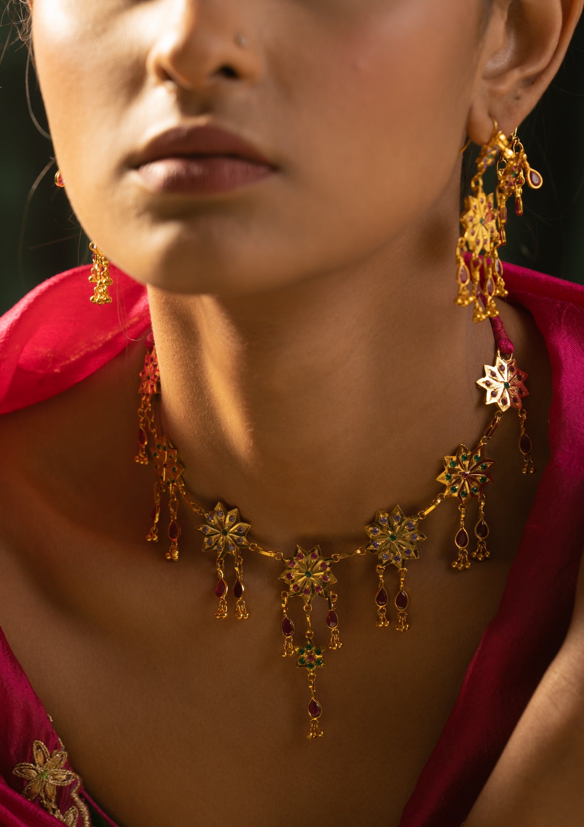 Anar Gold Tone Silver Necklace