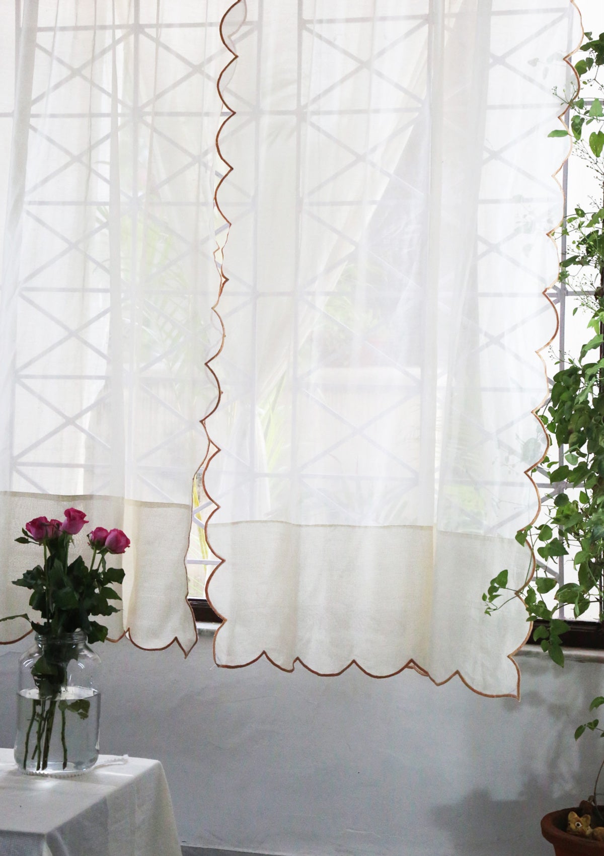 Anuradha Off-White Sheer Curtain