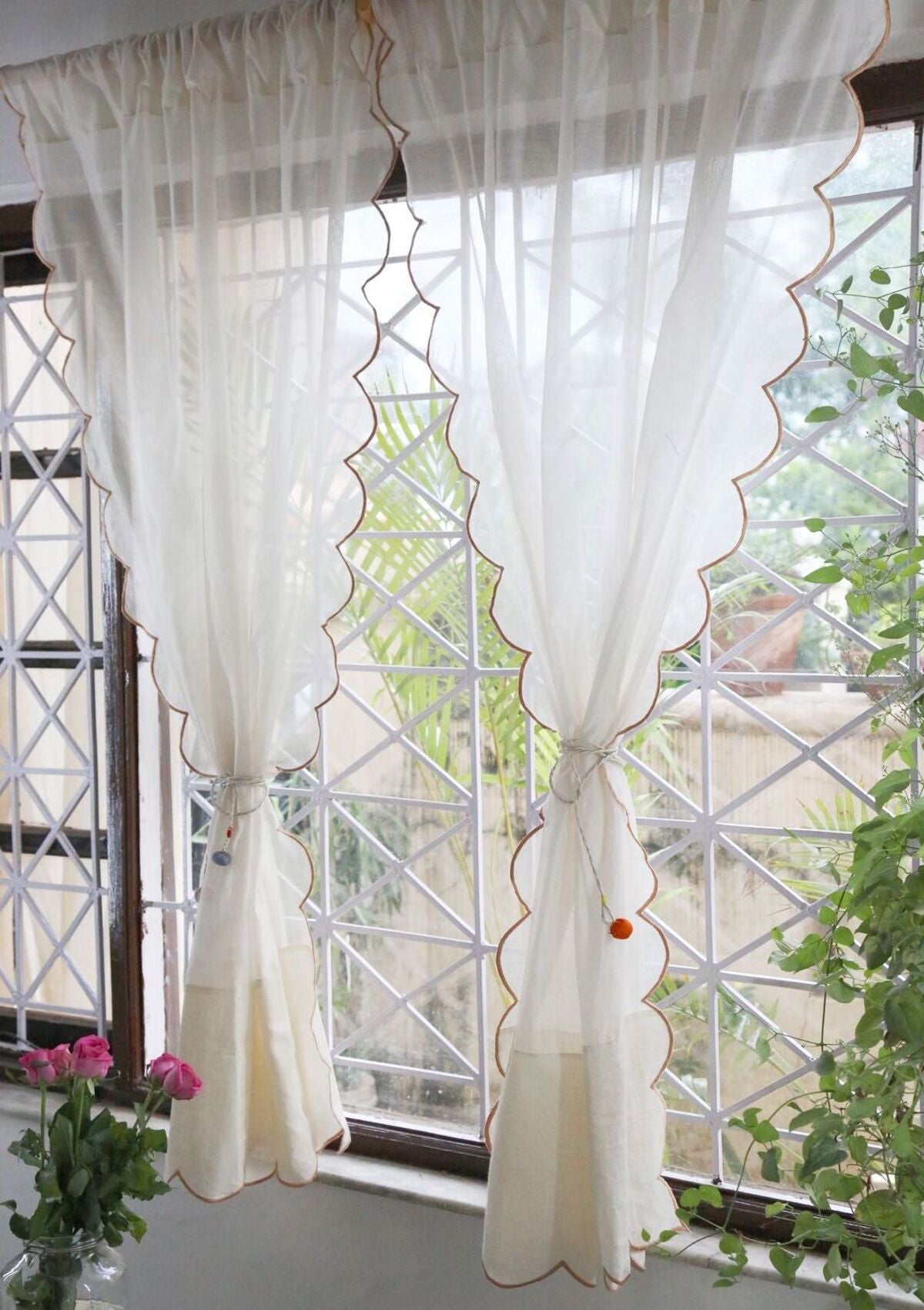 Anuradha Off-White Sheer Curtain
