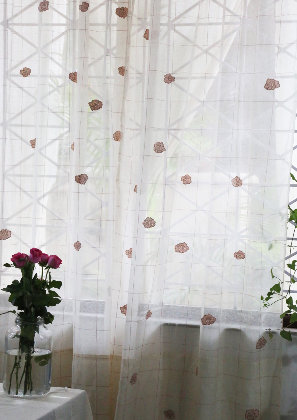Ashvini Off-White Sheer Curtain