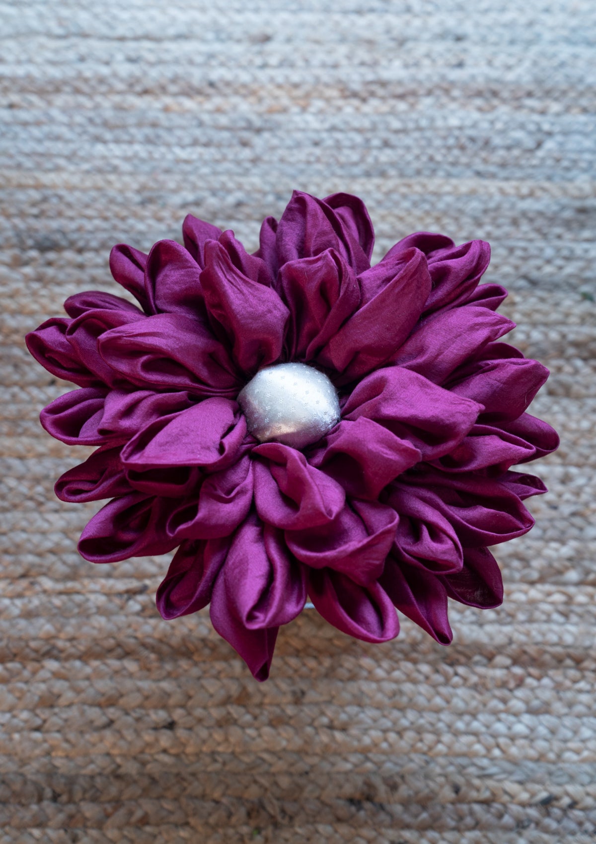 Asterales Purple Mogra Cushion