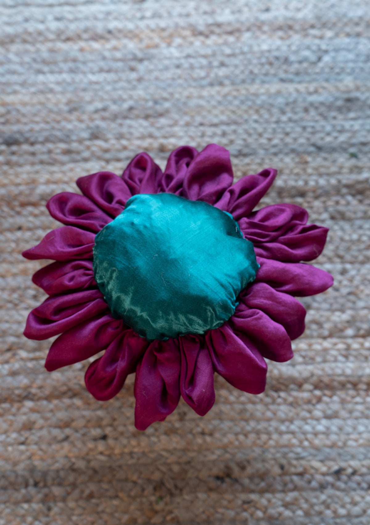 Asterales Purple Mogra Cushion