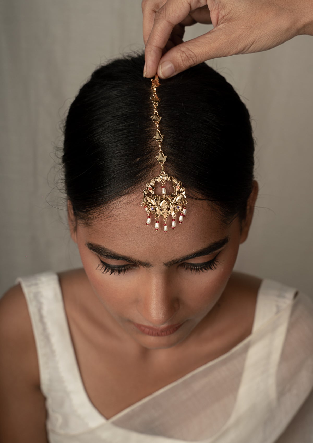 Bahar Gold Tone Silver Mangtikka