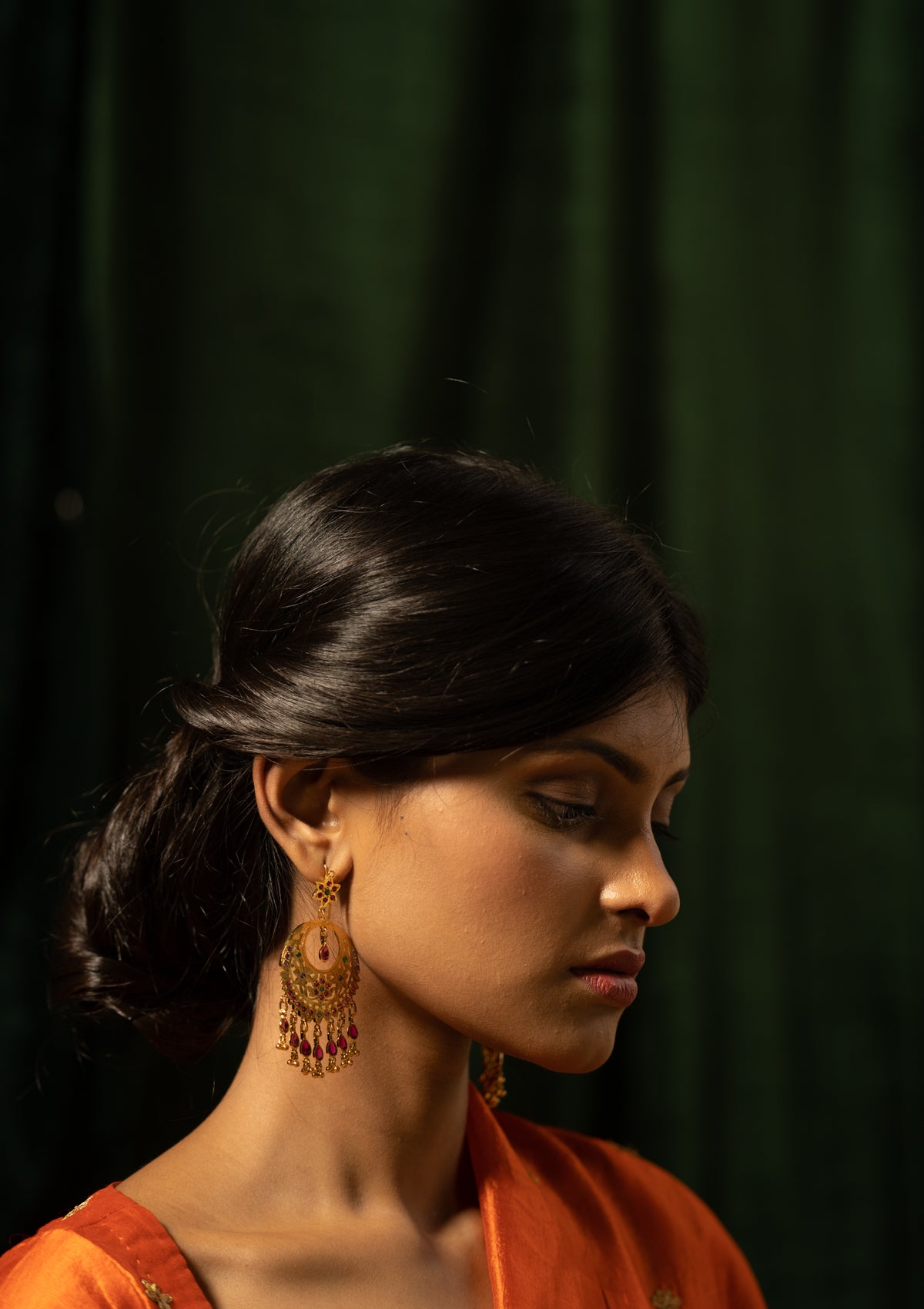 Bihu Gold Tone Silver Earrings