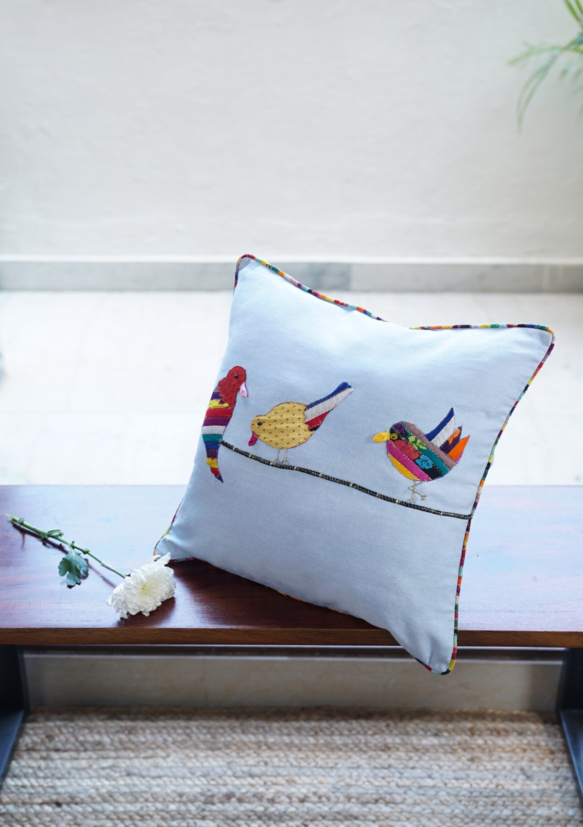 Birds of Paradise Canvas Cushion Cover