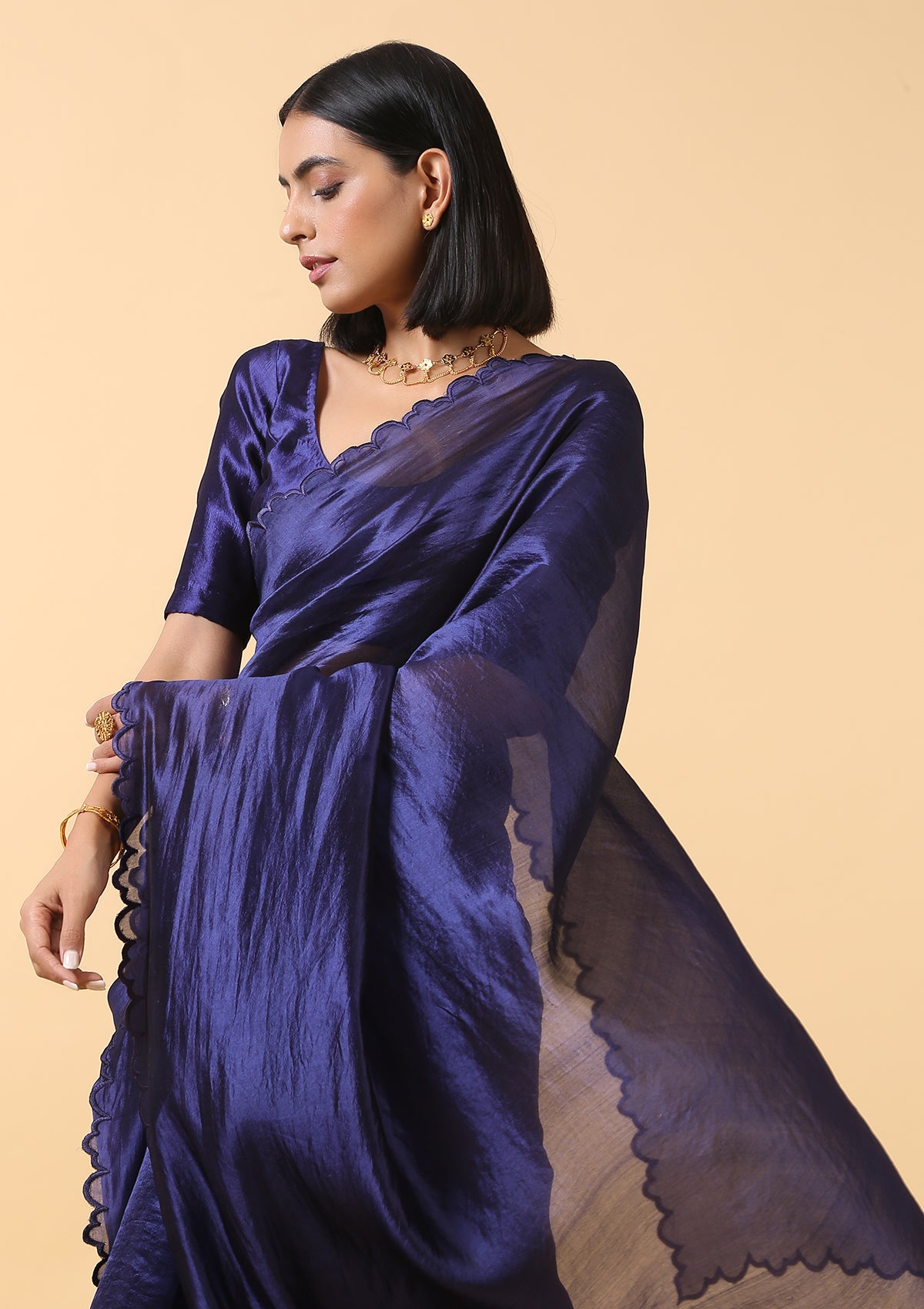 Blackcurrant Silk Saree