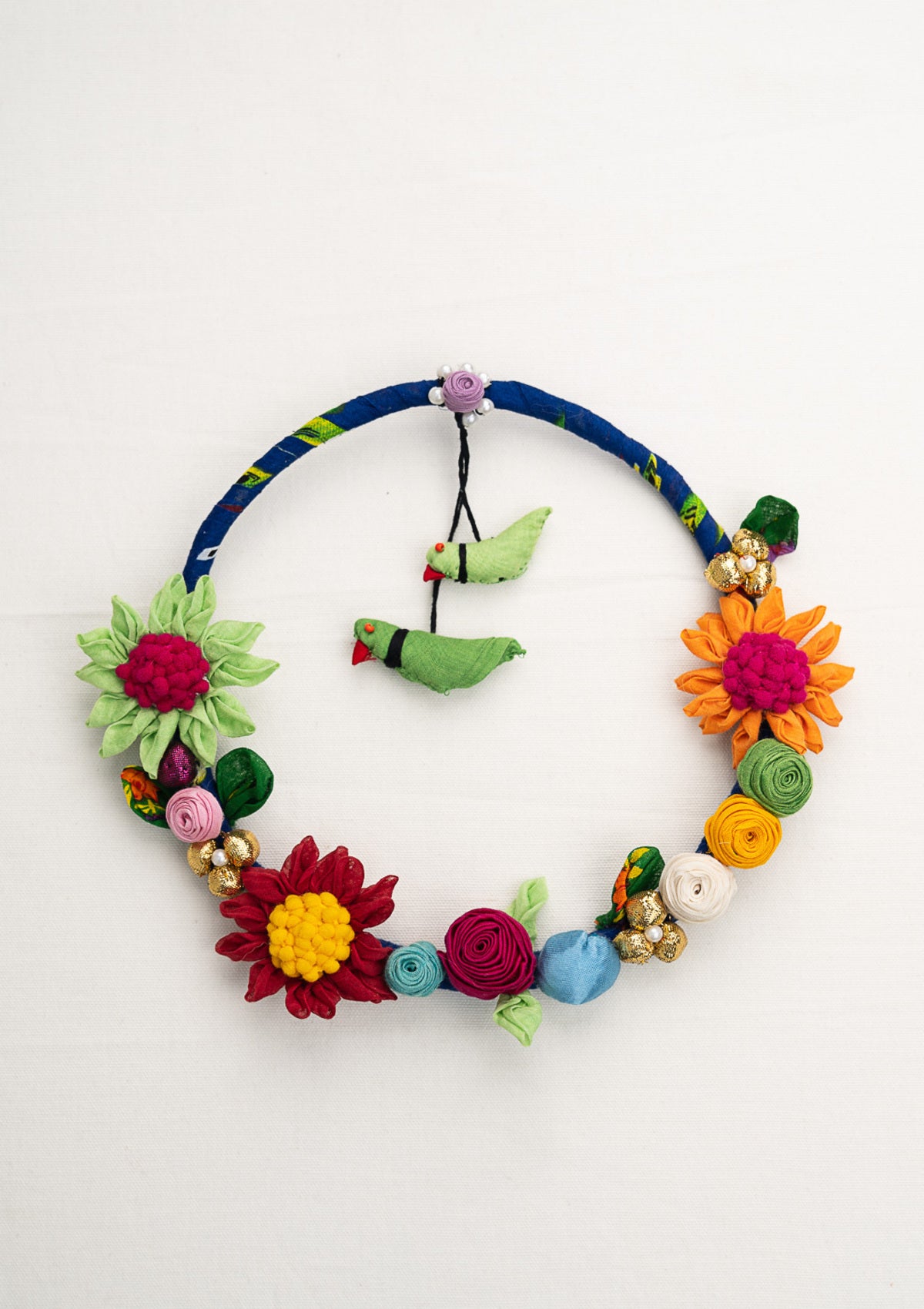 Blossom Handmade Textile Wreath