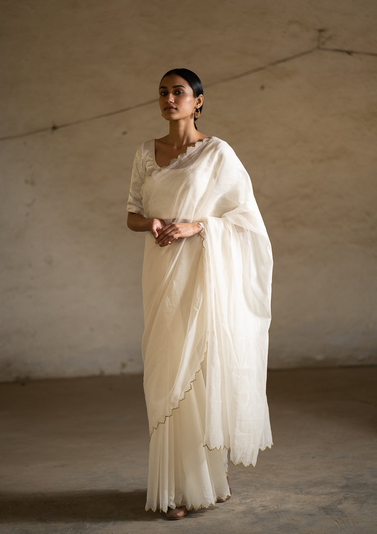 Cham Chamati Chanderi Saree