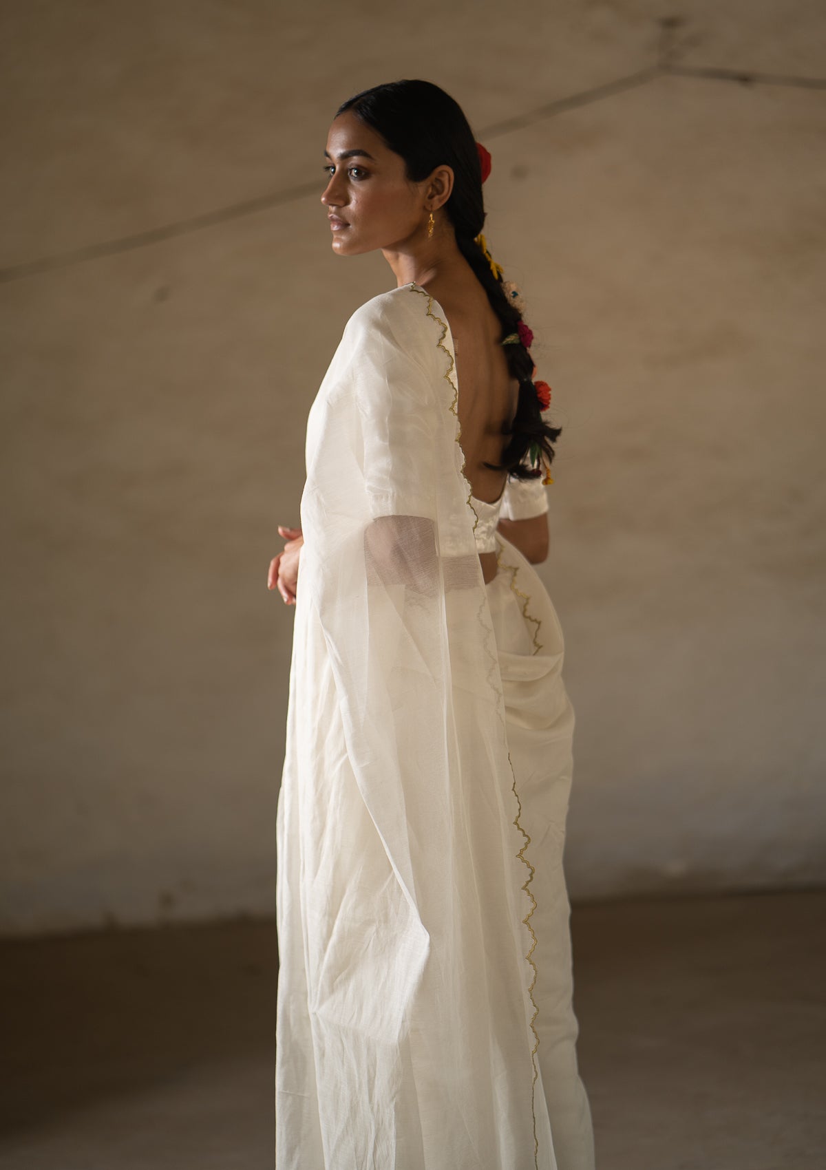 Cham Chamati Chanderi Saree