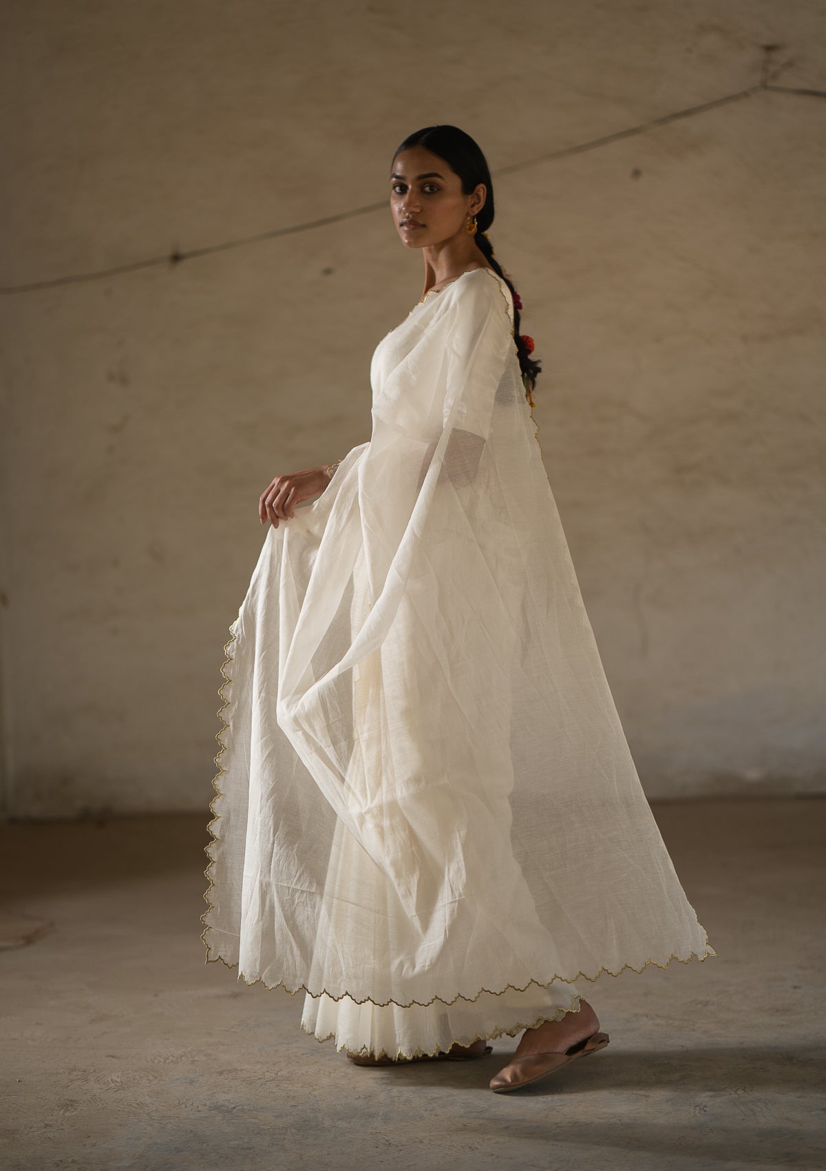 Cham Chamati Chanderi Saree