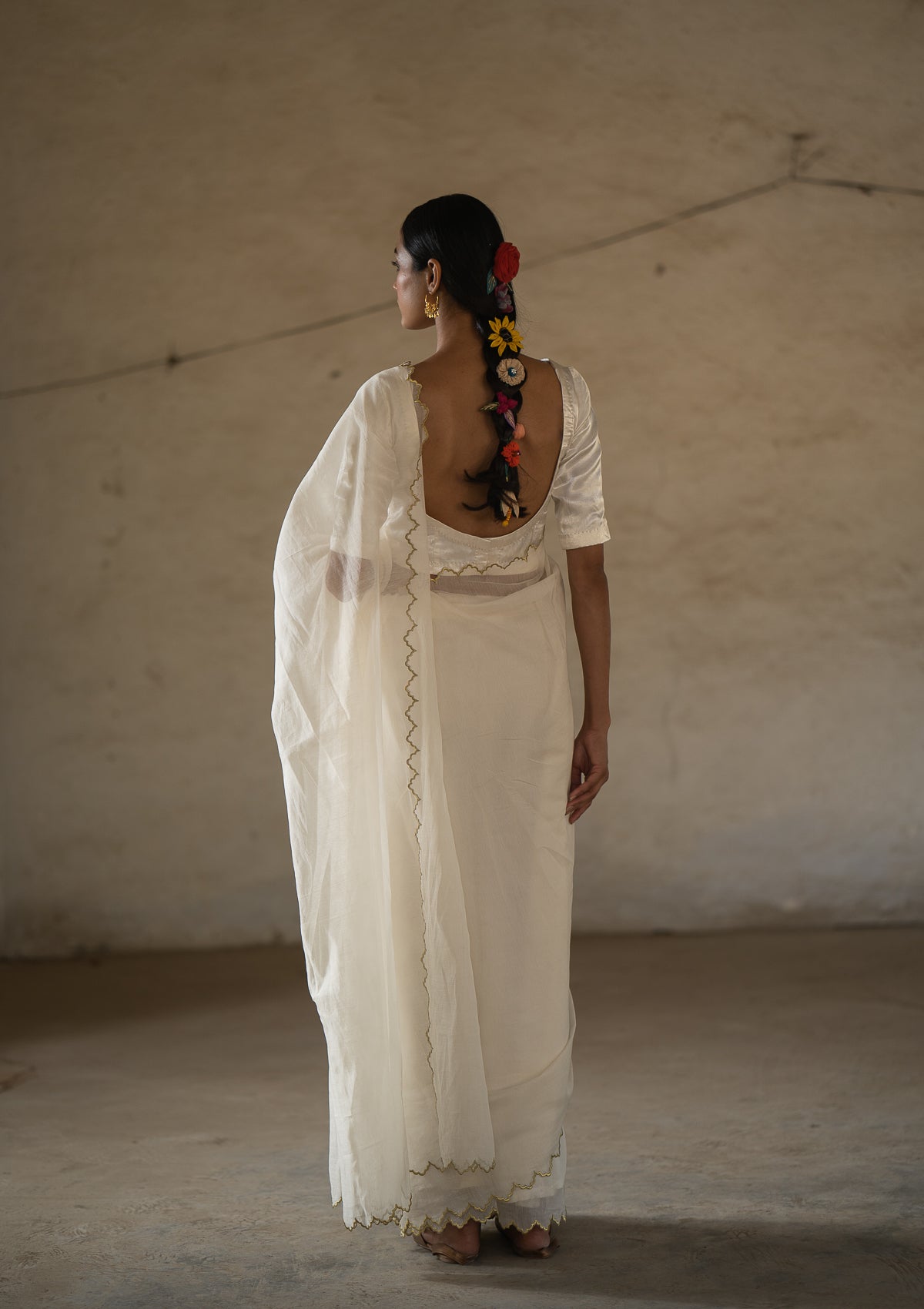 Cham Chamati Chanderi Saree